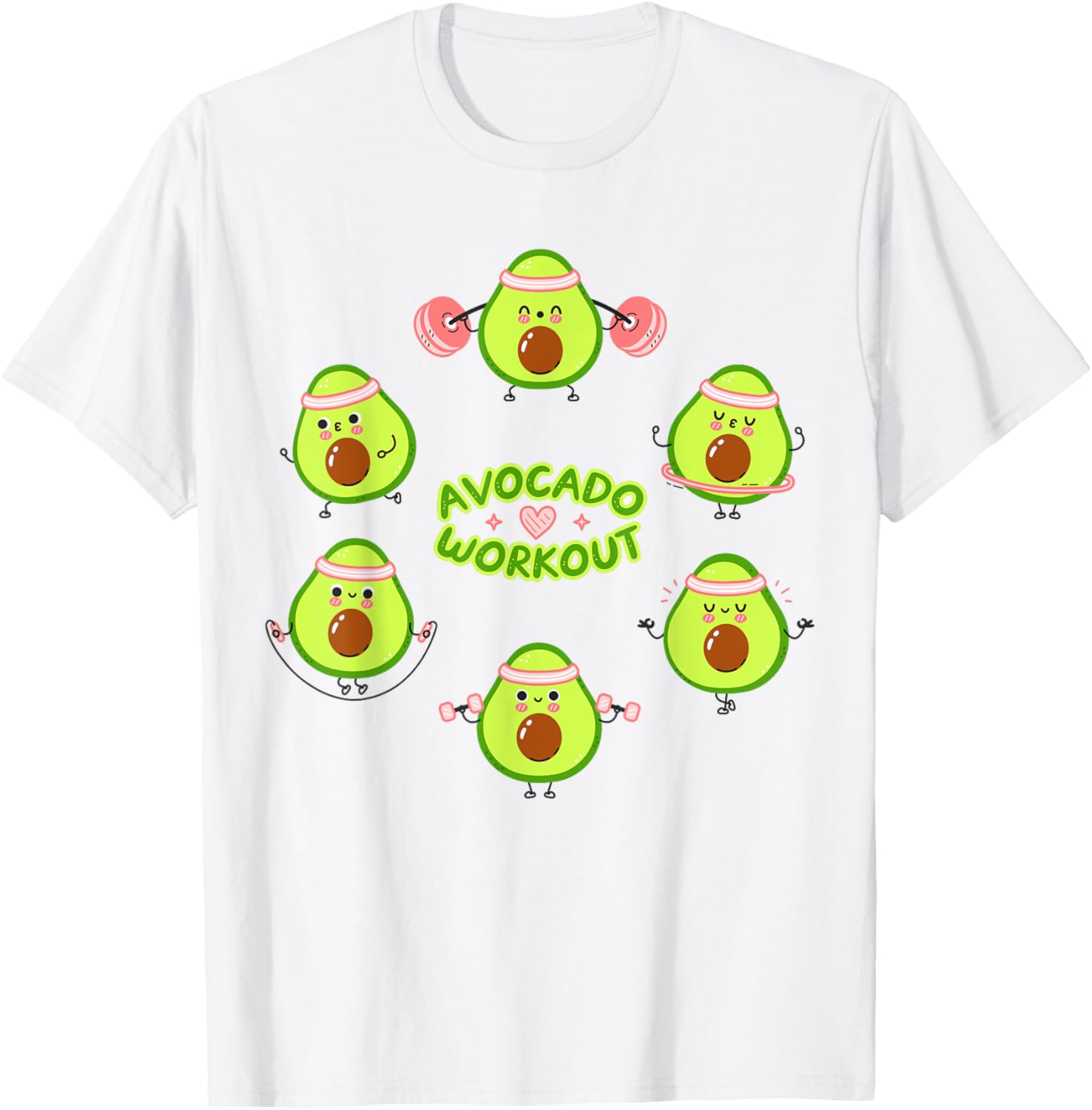 Avocado Workout Guacamole T-Shirt for Vegan Mexican Food Lovers - 11