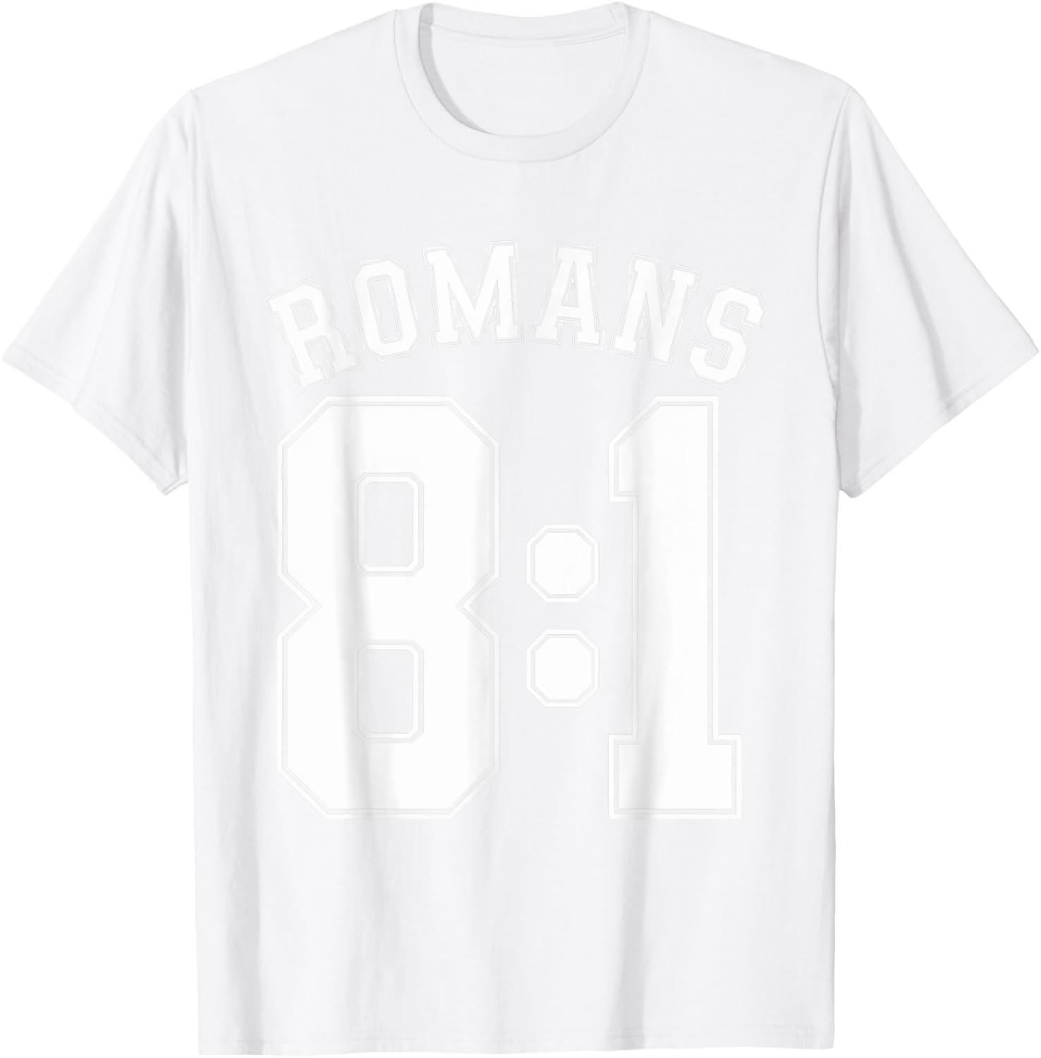 Romans 8:1 Sports Jersey T-Shirt for Christian Motivation and Faith - 25
