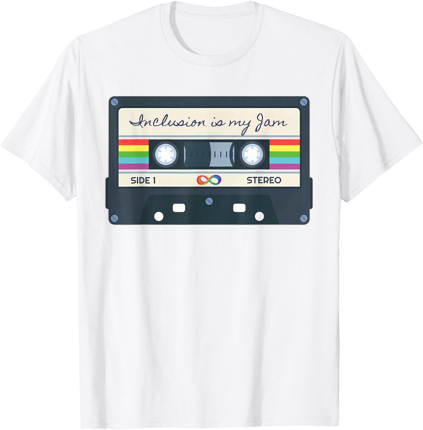 Autism Awareness Inclusion Is My Jam SPED Teacher Cassette T-Shirt - 8