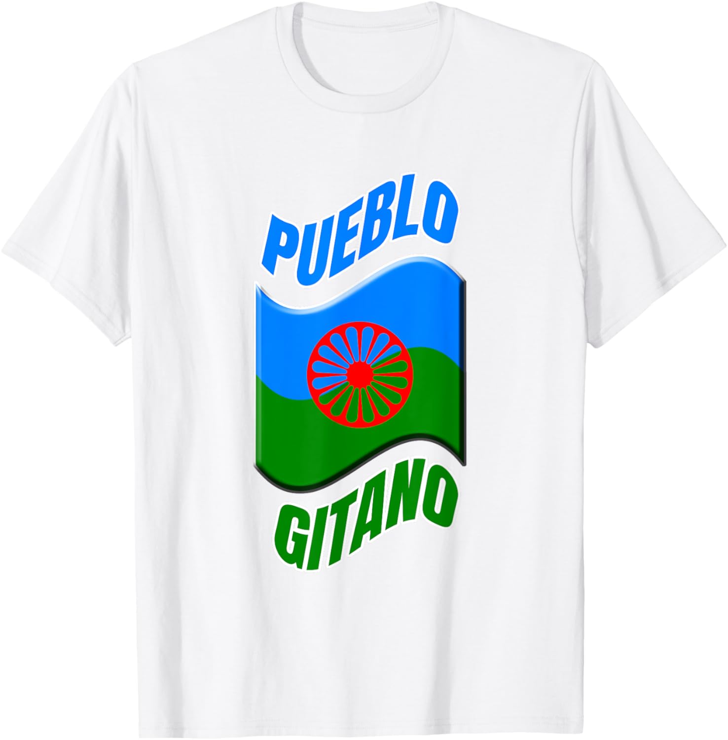 Colorful Gitana Flag T-Shirt with Uplifting Message for Happy Vibes - 10