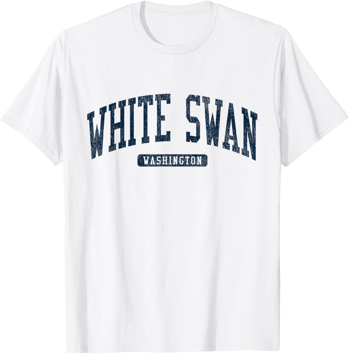 White Swan College University Style Blue T-Shirt for Washington WA Fans - 11