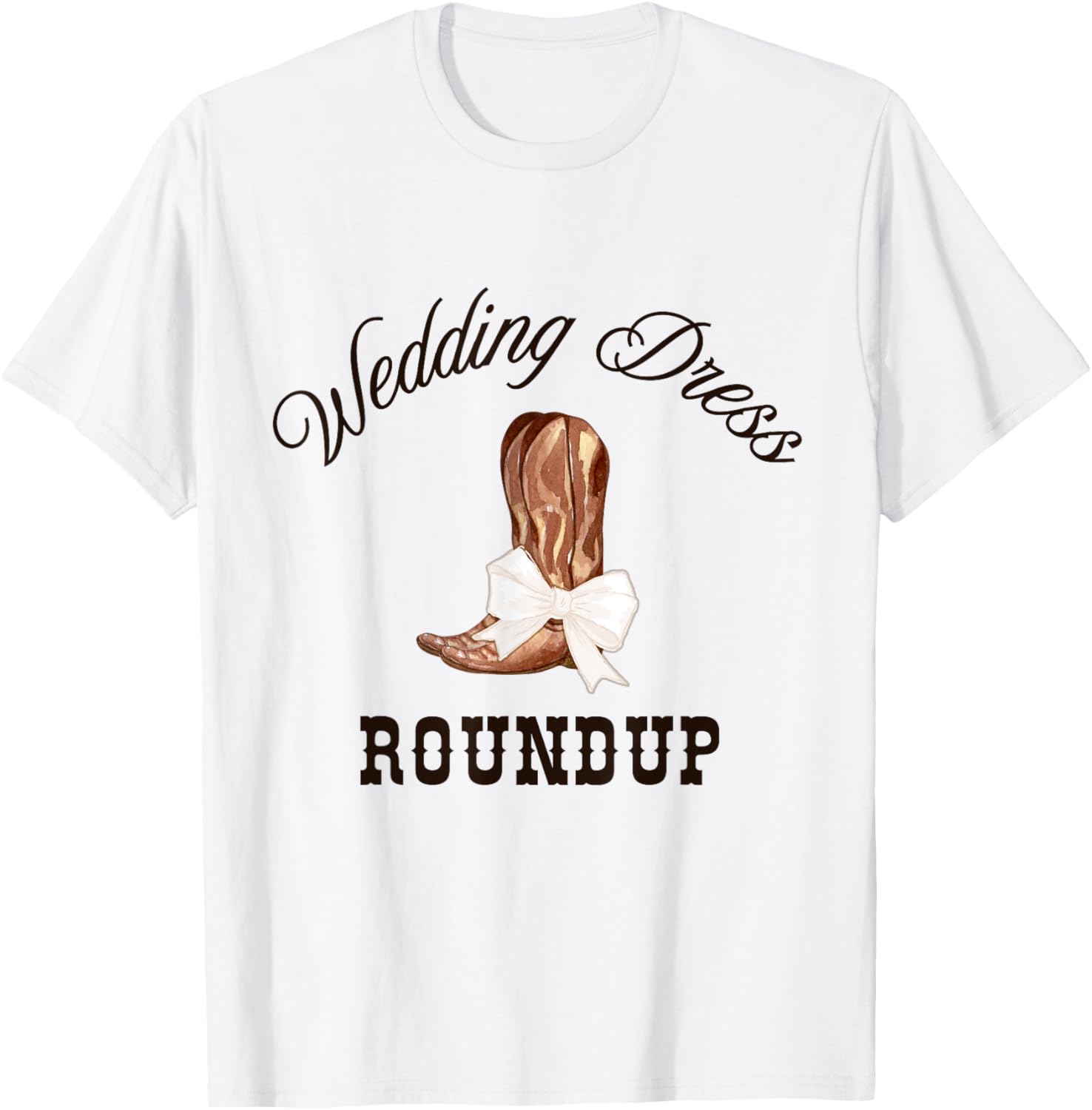 Charming Country Western Wedding Dress Shopping T-Shirt for Bridal Parties - 4
