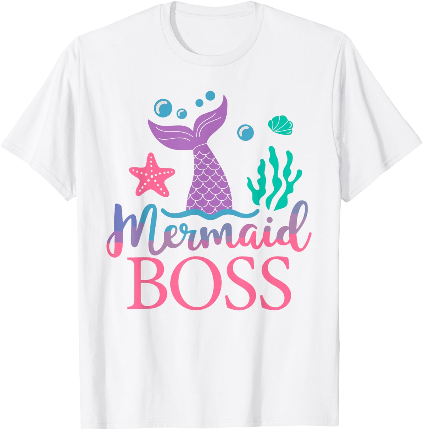 Boss of The Birthday Mermaid Family Matching T-Shirt for Party Fun - 19