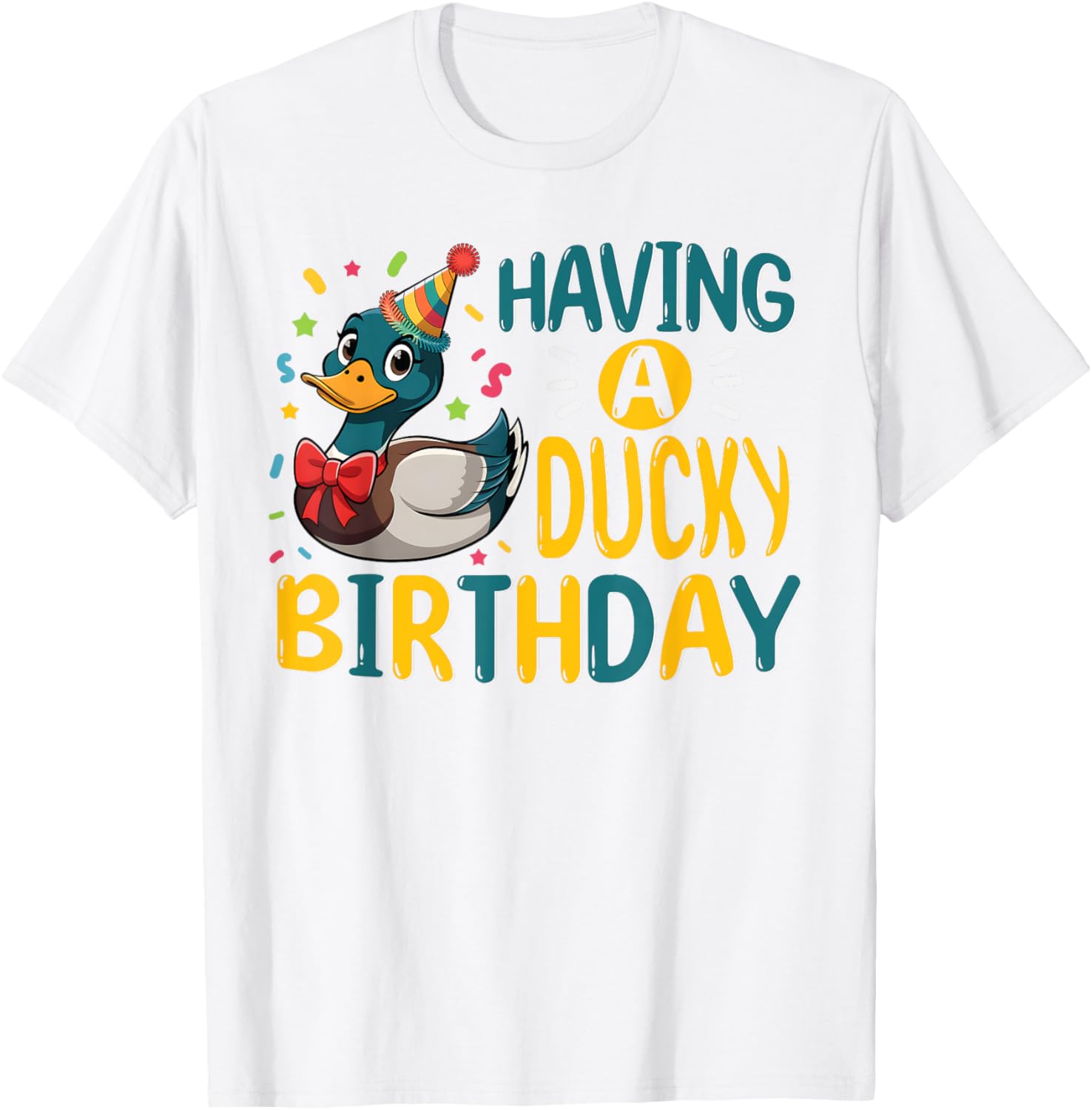 Adorable Kids Ducky Birthday T-Shirt for Boys Fun Mallard Duck Gift - 9