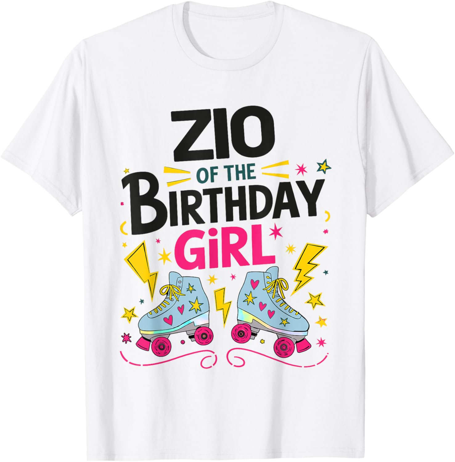 Zio of The Birthday Girl Rolling Skate Party Tee for Uncle Celebrations - 1