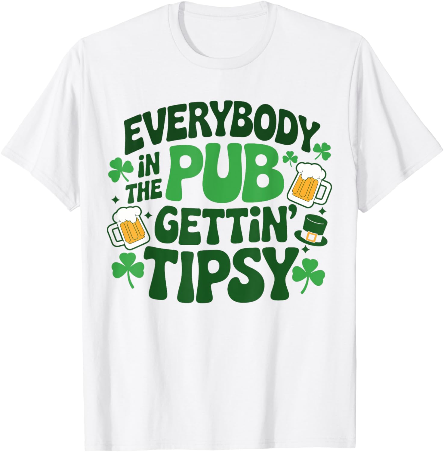 Tipsy Everyone in the Pub St Patrick's Day T-Shirt for Fun Celebrations - 5