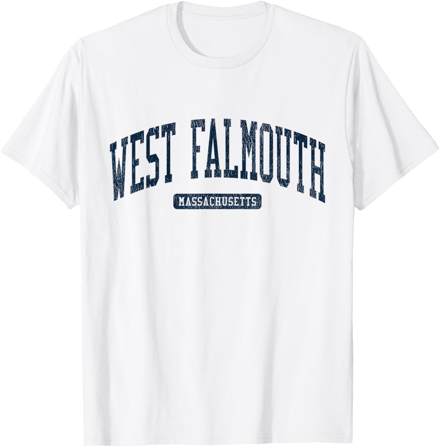 West Falmouth MA College University Stylish Blue T-Shirt for Casual Wear - 5