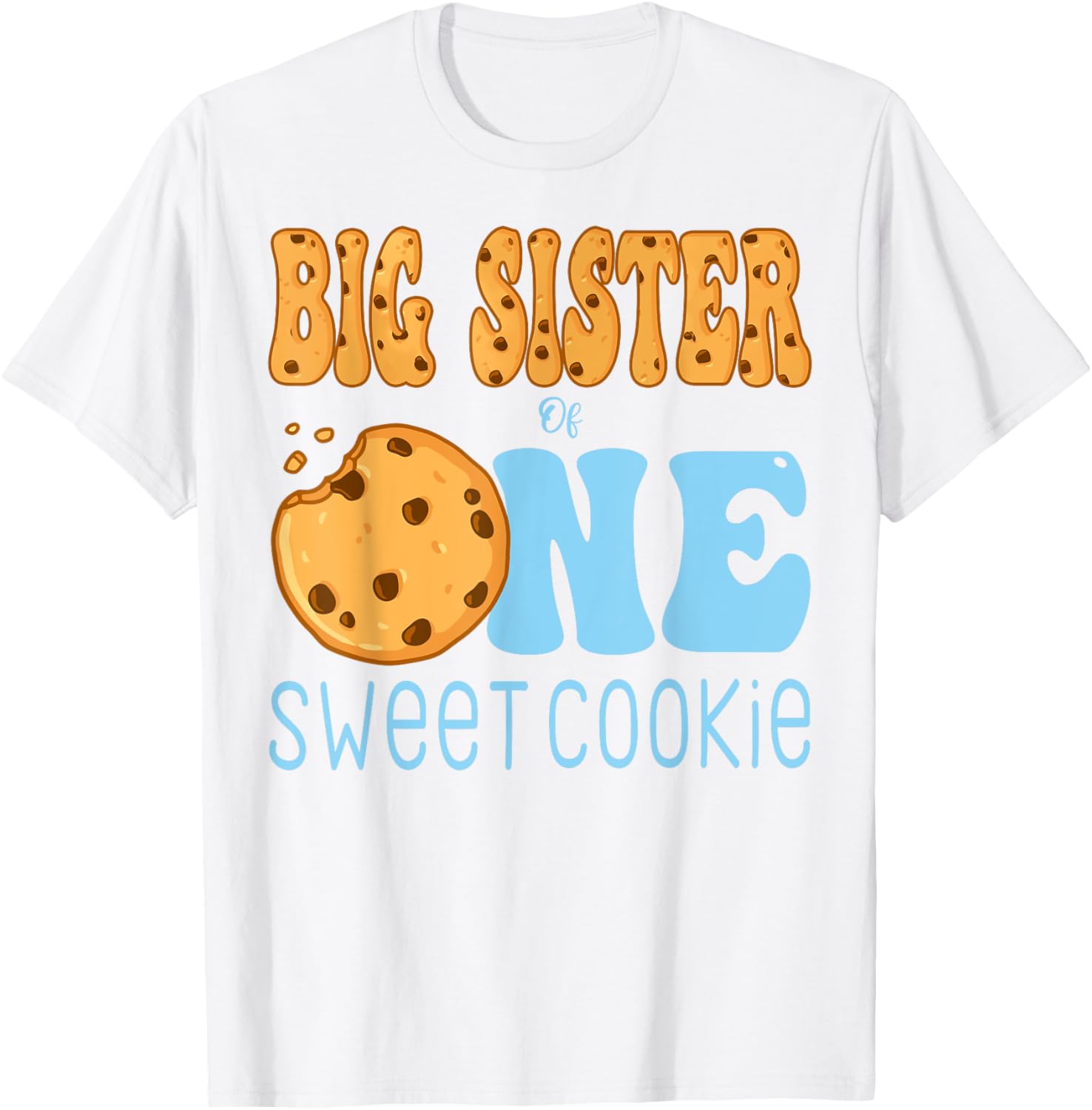 Big Sister Cookies and Milk Birthday Party T-Shirt for Kids - 11