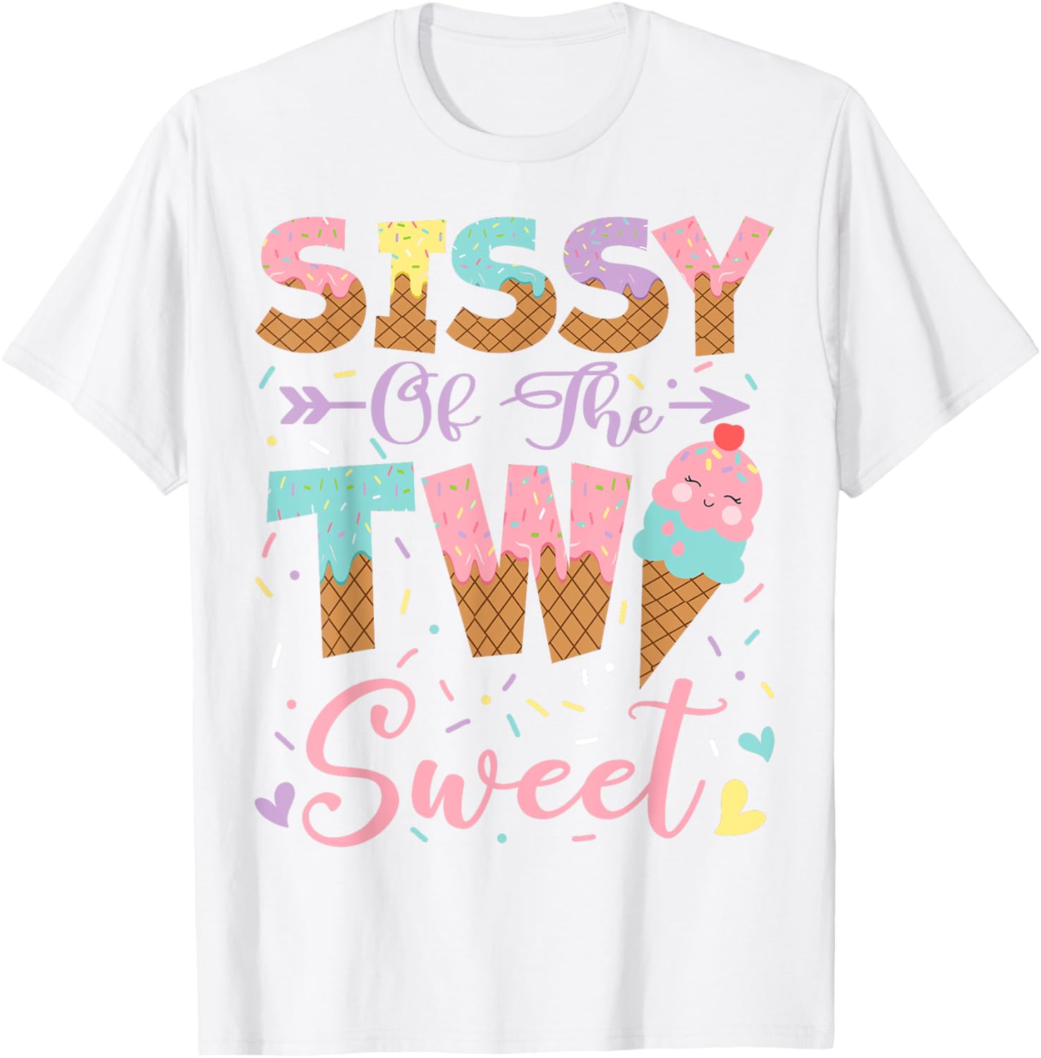 Sweet 2nd Birthday Summer Ice Cream T-Shirt for Girls – Fun & Cute Design - 7