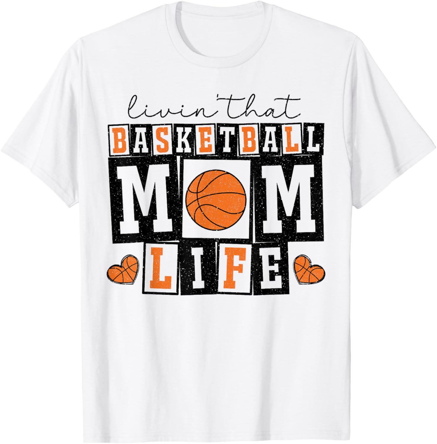 Vintage Livin Basketball Mom Life Game Day T-Shirt for Proud Moms - 5