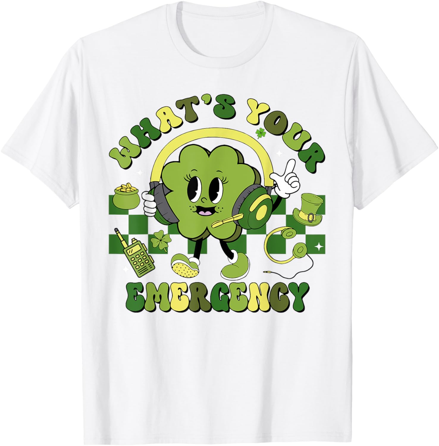 Shamrock Emergency Dispatcher St Patrick's Day T-Shirt for Fun Celebrations - 6