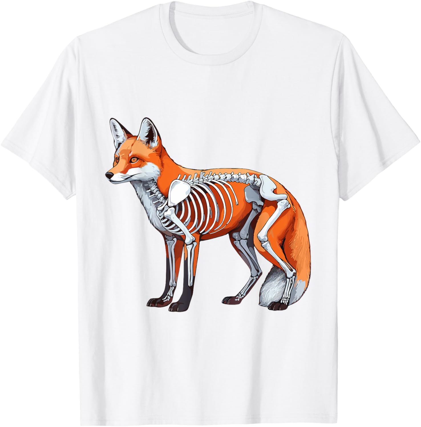 X-ray Fox Body Anatomy Radiography Skeleton T-Shirt for Anatomy Lovers - 21