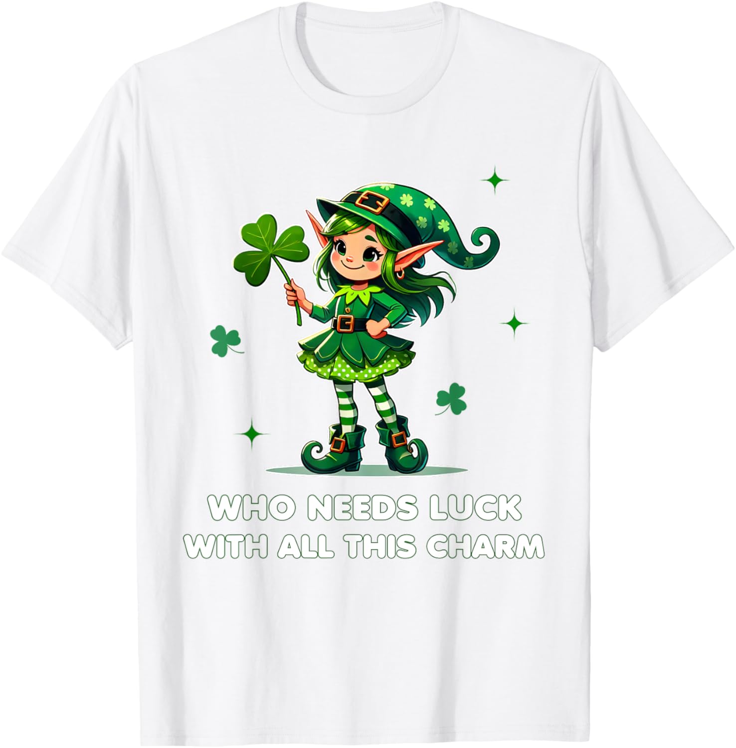 St. Patrick's Day Cute Elf T-Shirt - Spread Charm and Joy - 1