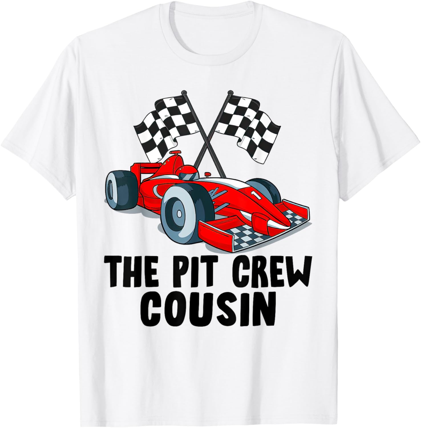 Cousin Pit Crew Racing Family T-Shirt for Car Birthday Party Fun - 13