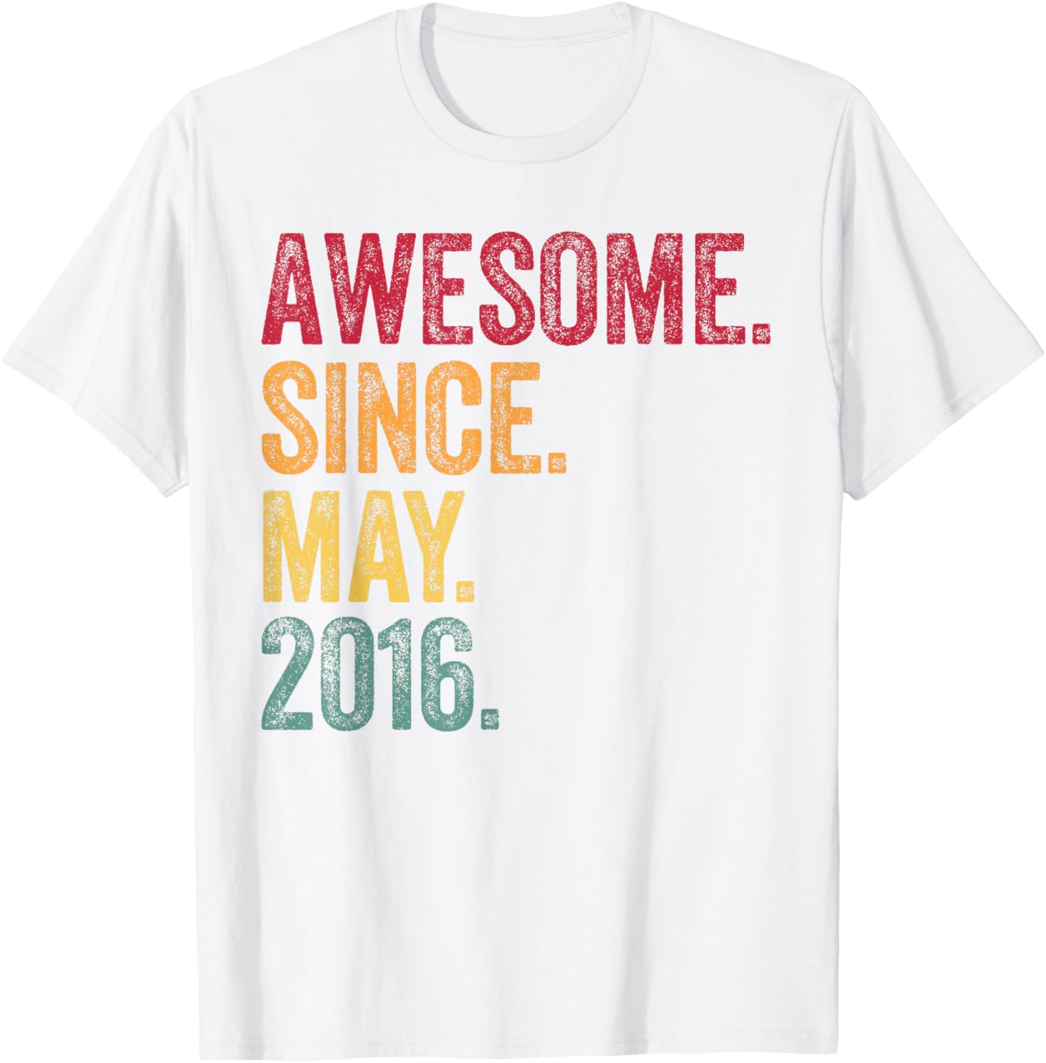 Awesome Since May 2016 Vintage T-Shirt for 9th Birthday Celebration - 20