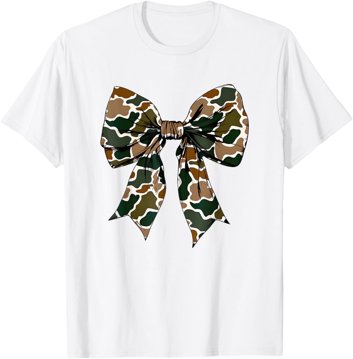 Camo Bow Coquette Duck Hunting T-Shirt for Stylish Outdoor Enthusiasts - 23