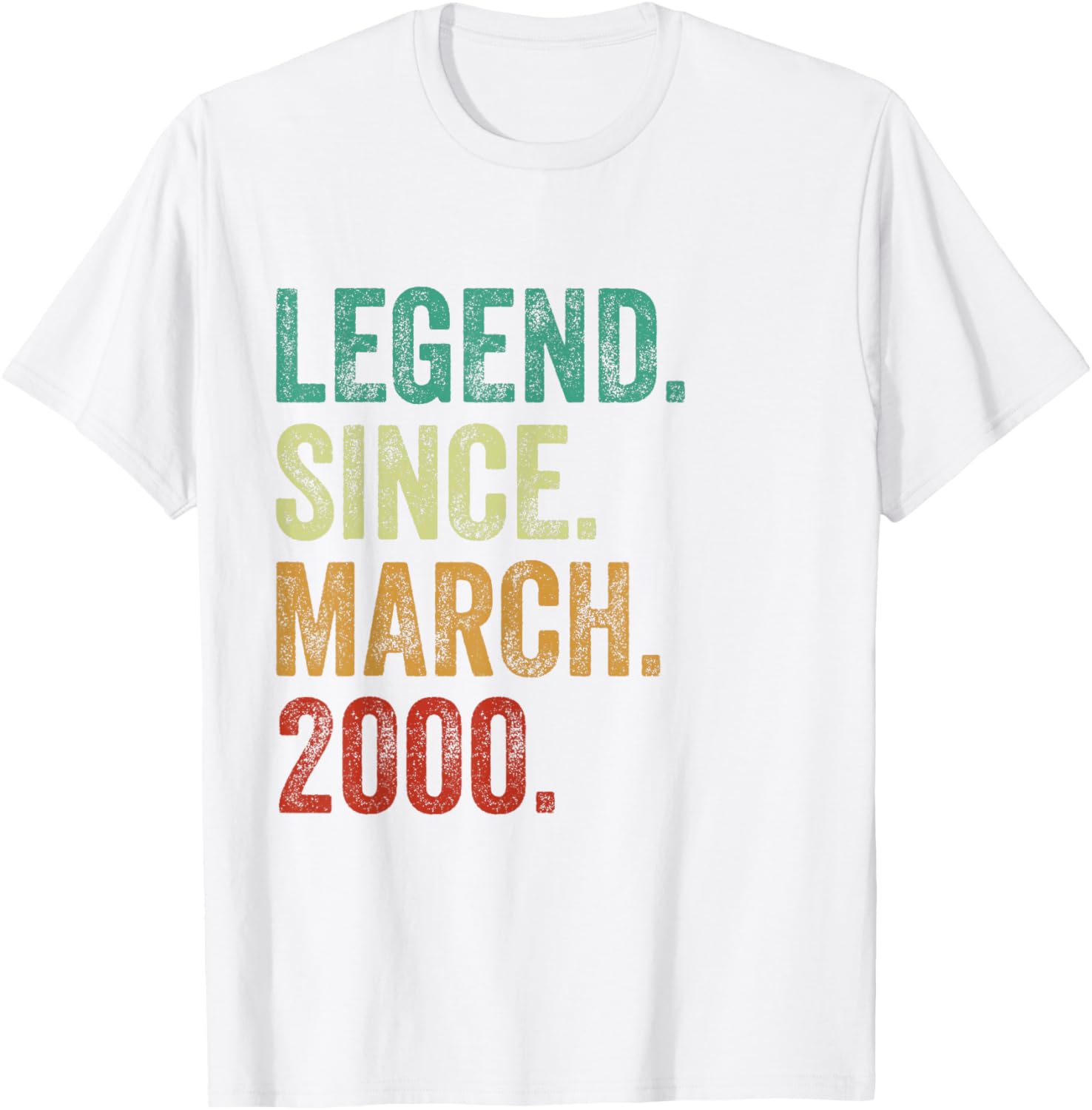 25th Birthday T-Shirt Celebrating 25 Years of Legend Since 2000 - 2