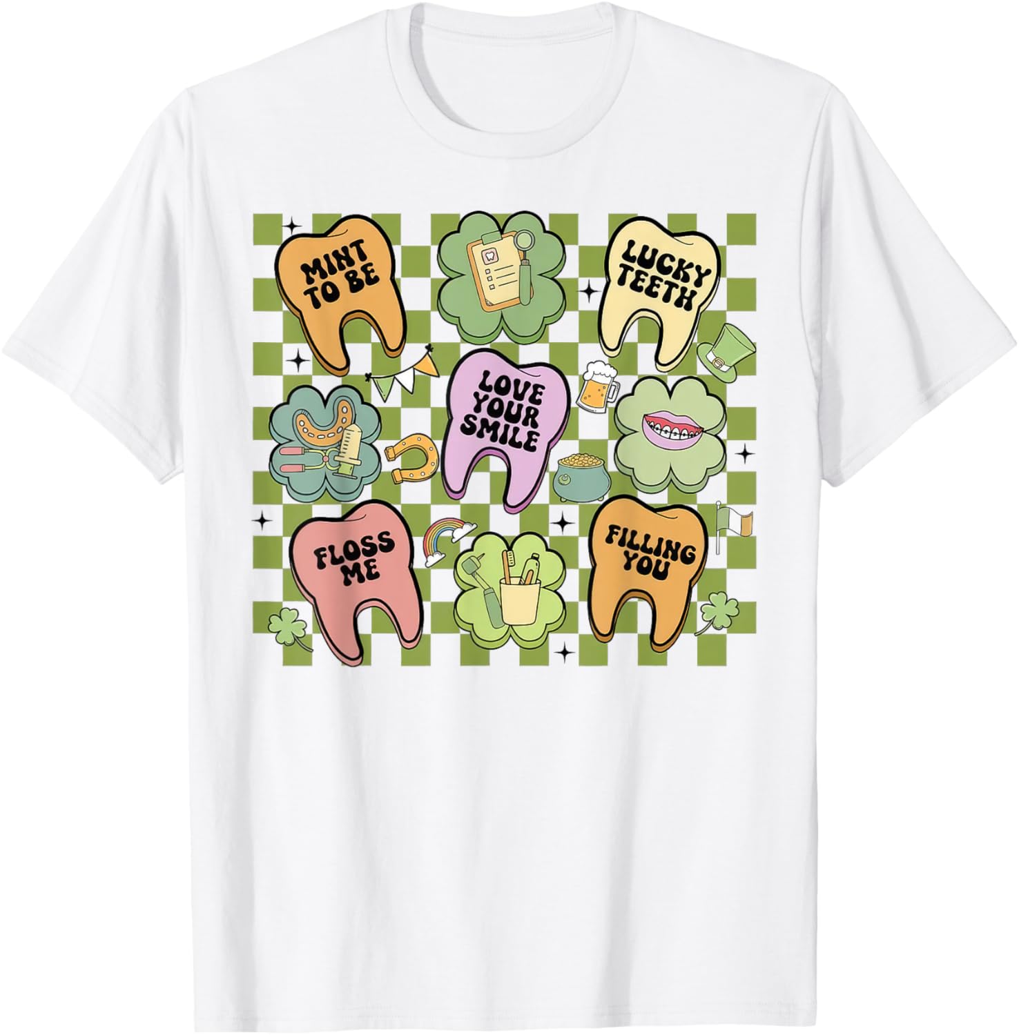 Retro Irish Dentist T-Shirt for St Patrick's Day Dental Squad Fun - 4