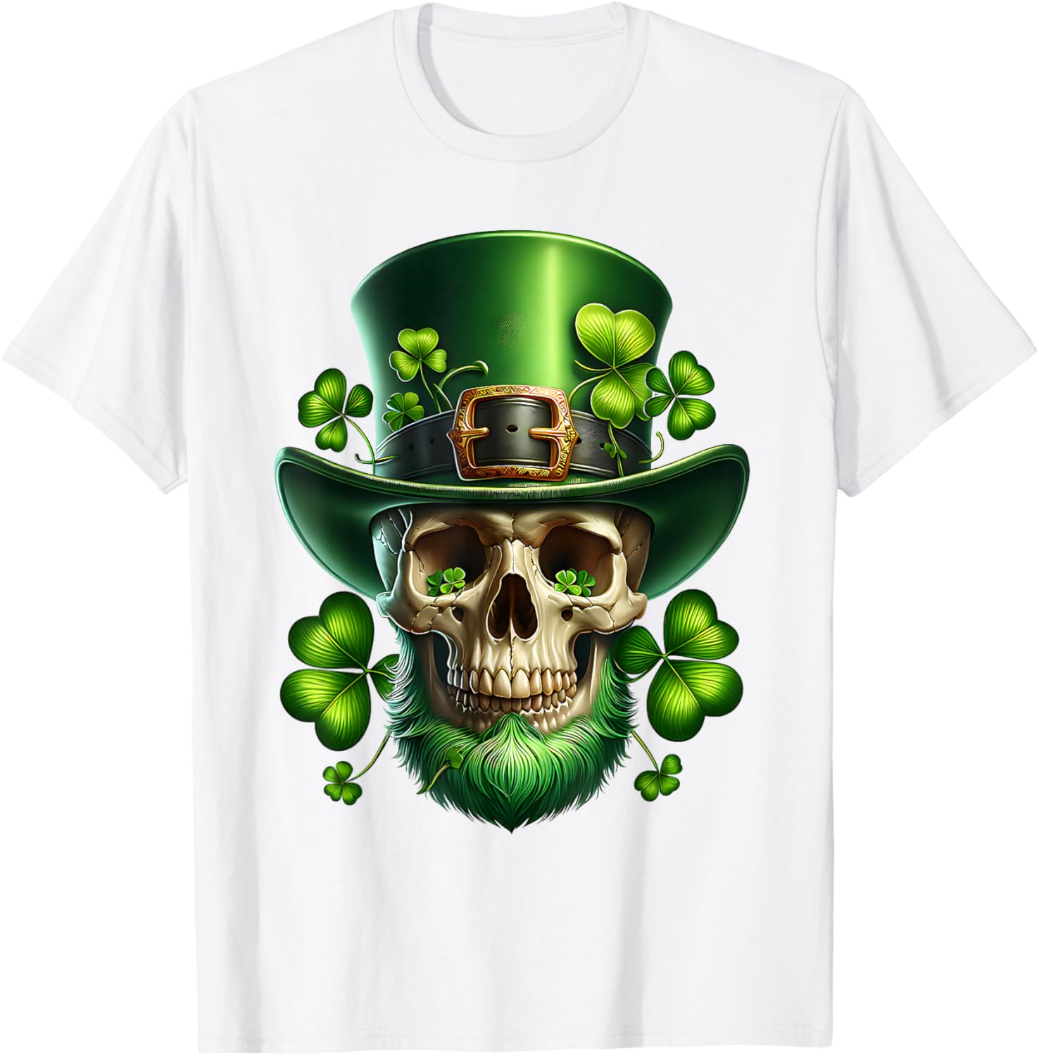 Saint Patrick's Day Sugar Skull T-Shirt for Festive Celebrations - 29