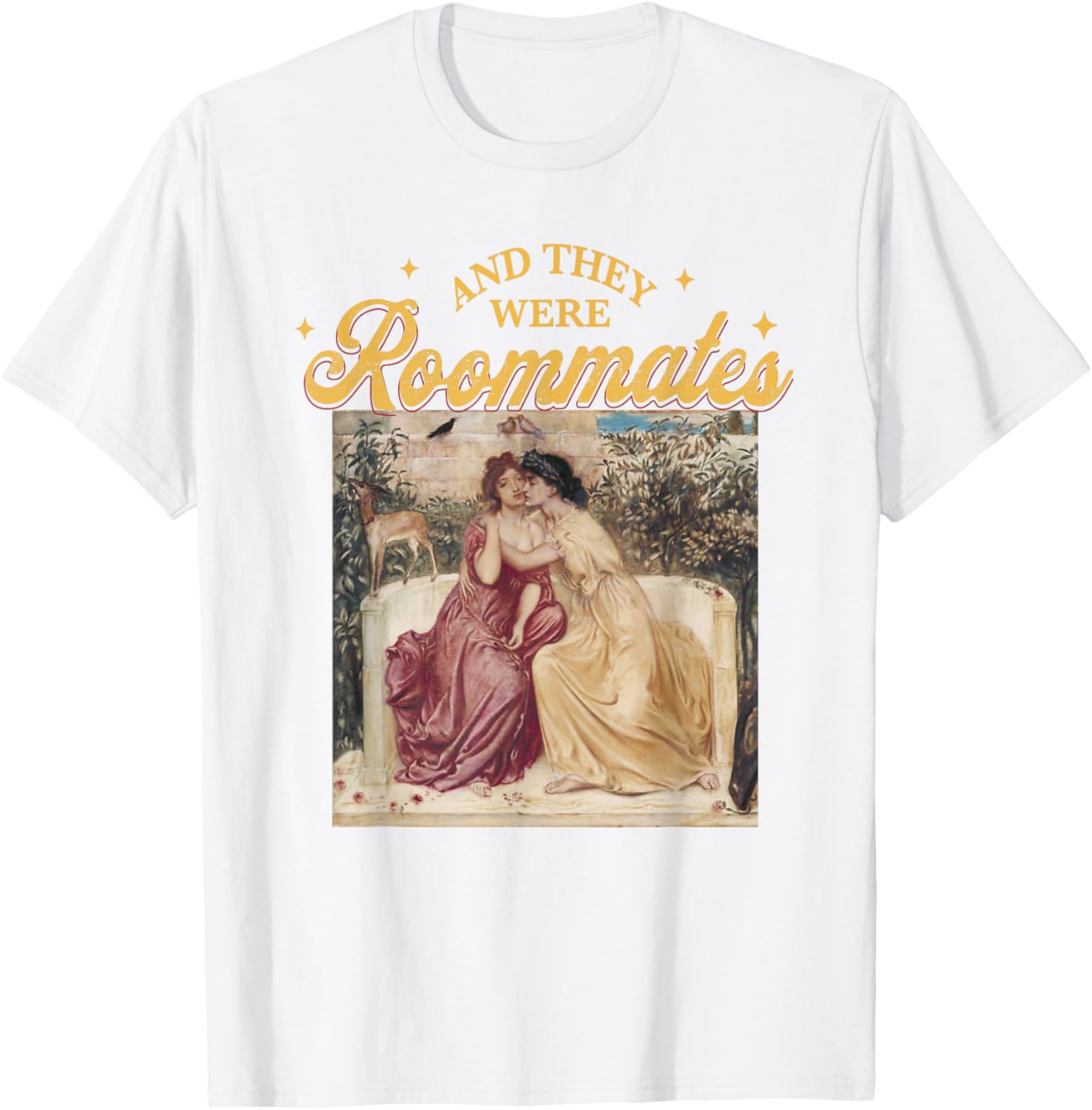 Vintage And They Were Roommates Lesbian Pride Month T-Shirt for All - 3