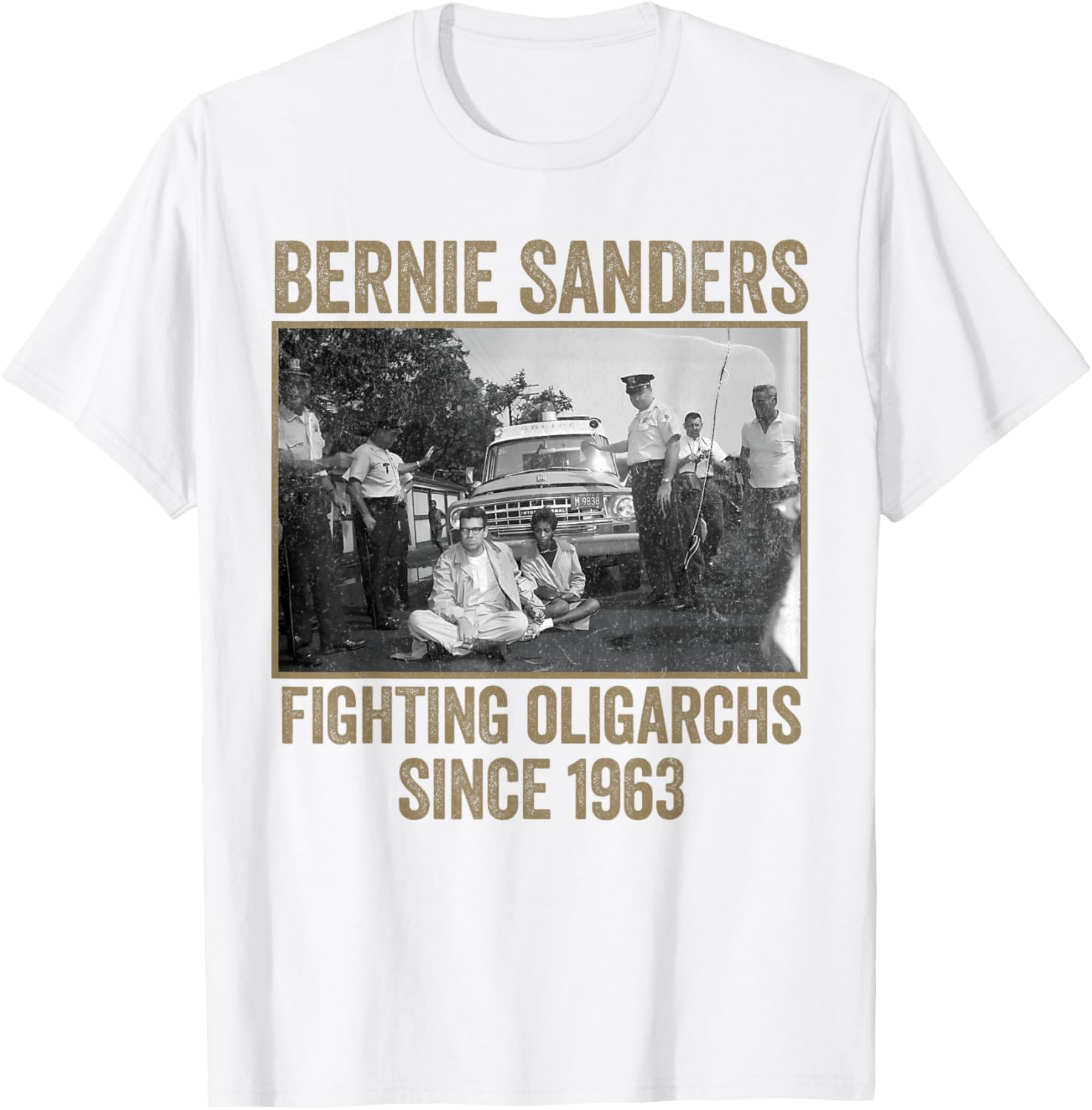 Bernie Fighting Oligarchs Protest T-Shirt for Activists and Supporters - 24
