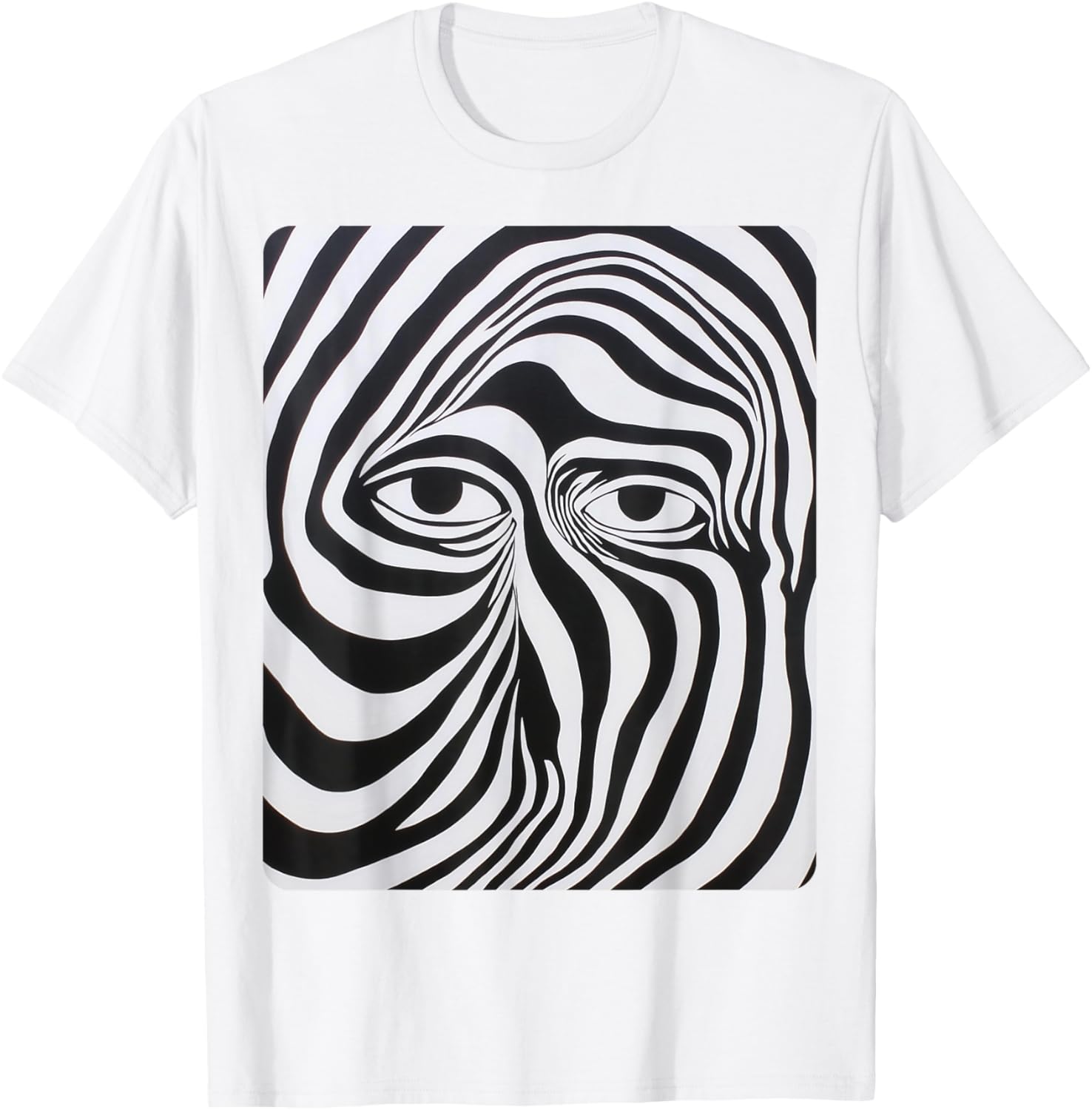 Stylish Eyes White and Black Designer T-Shirt for Trendy Fashion Lovers - 9