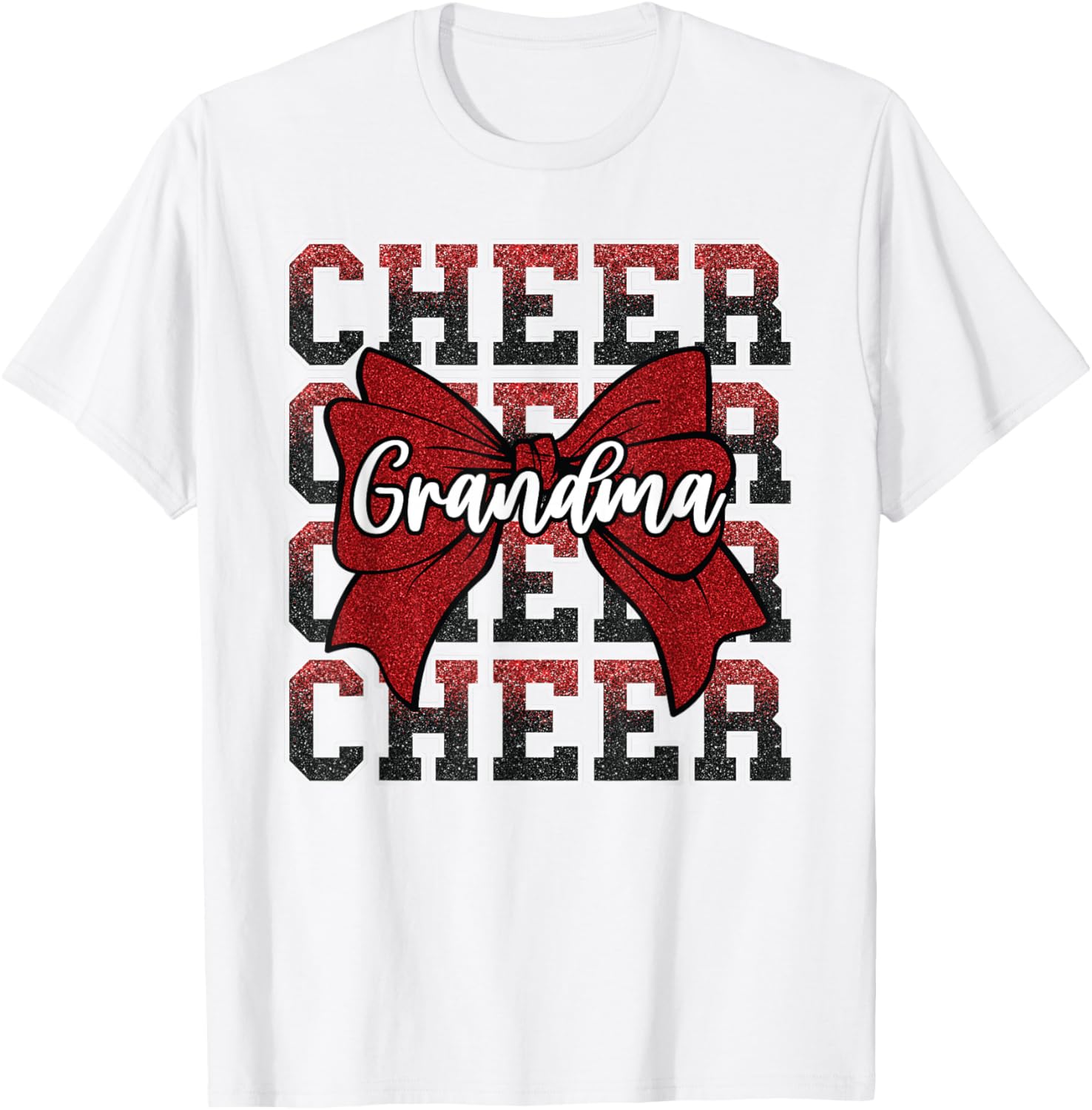 Cheer G-Ma Grandma Cheerleader Red T-Shirt for Cheer Fans and Family - 11