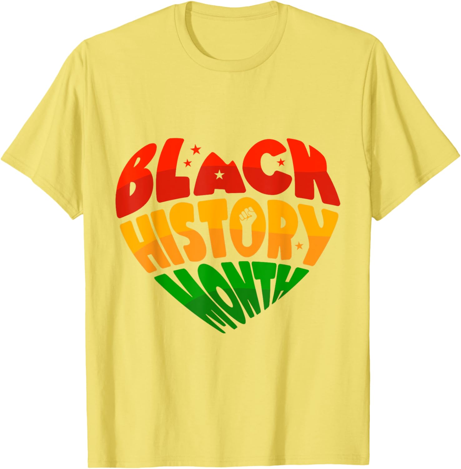 Celebrate Black History Month Heart & Fist T-Shirt for Women, Men & Kids - 19