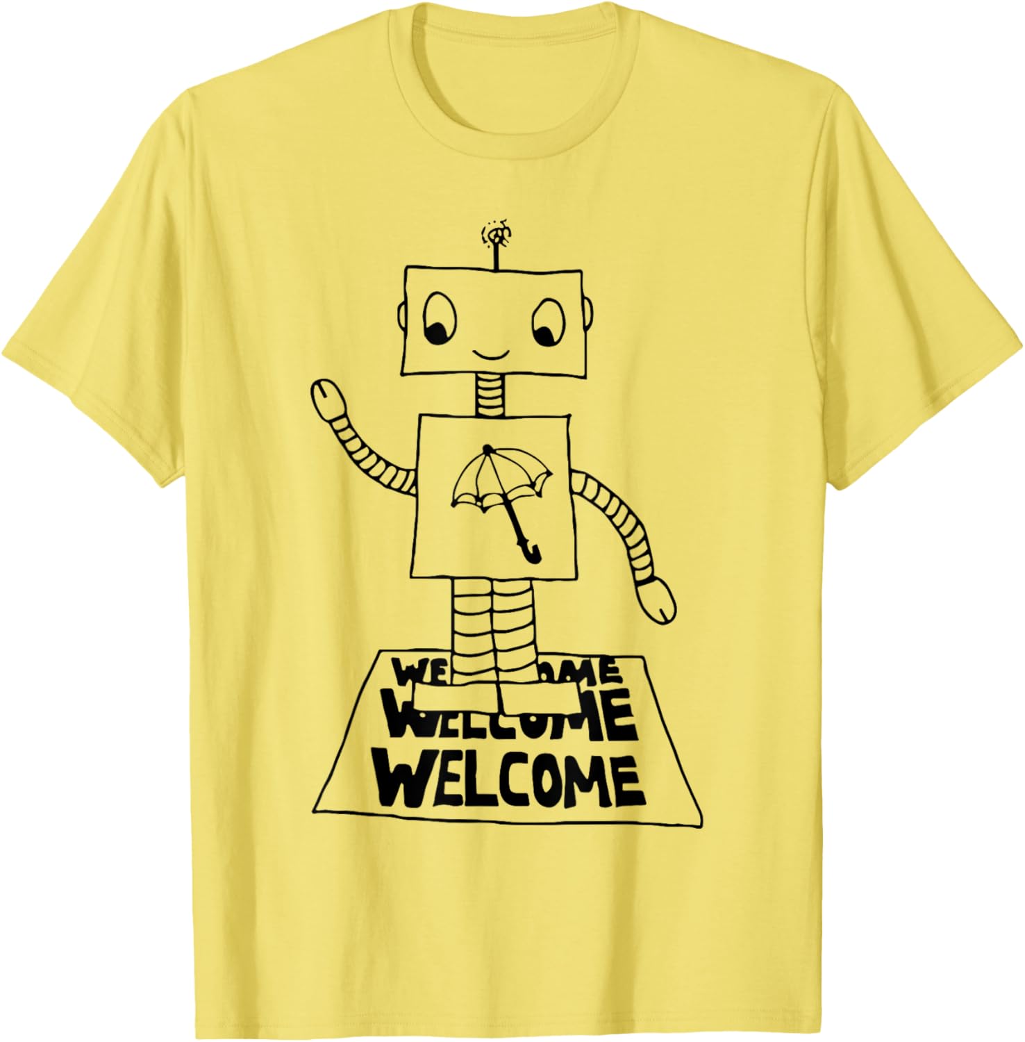 Robot Welcome T-Shirt for Fun Casual Wear in Clothing and Shoes - 10