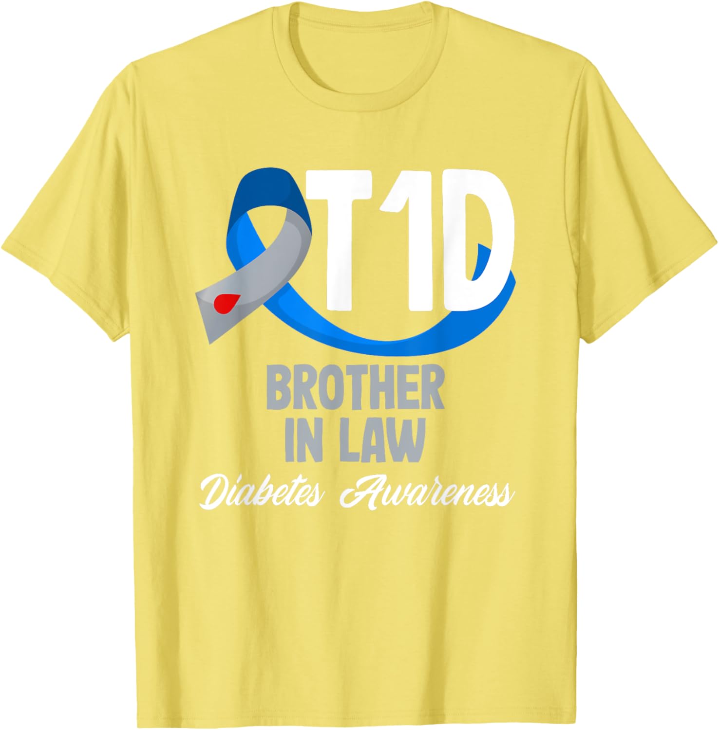 T1D Brother In Law Diabetes Awareness T-Shirt for Supportive Family Members - 3