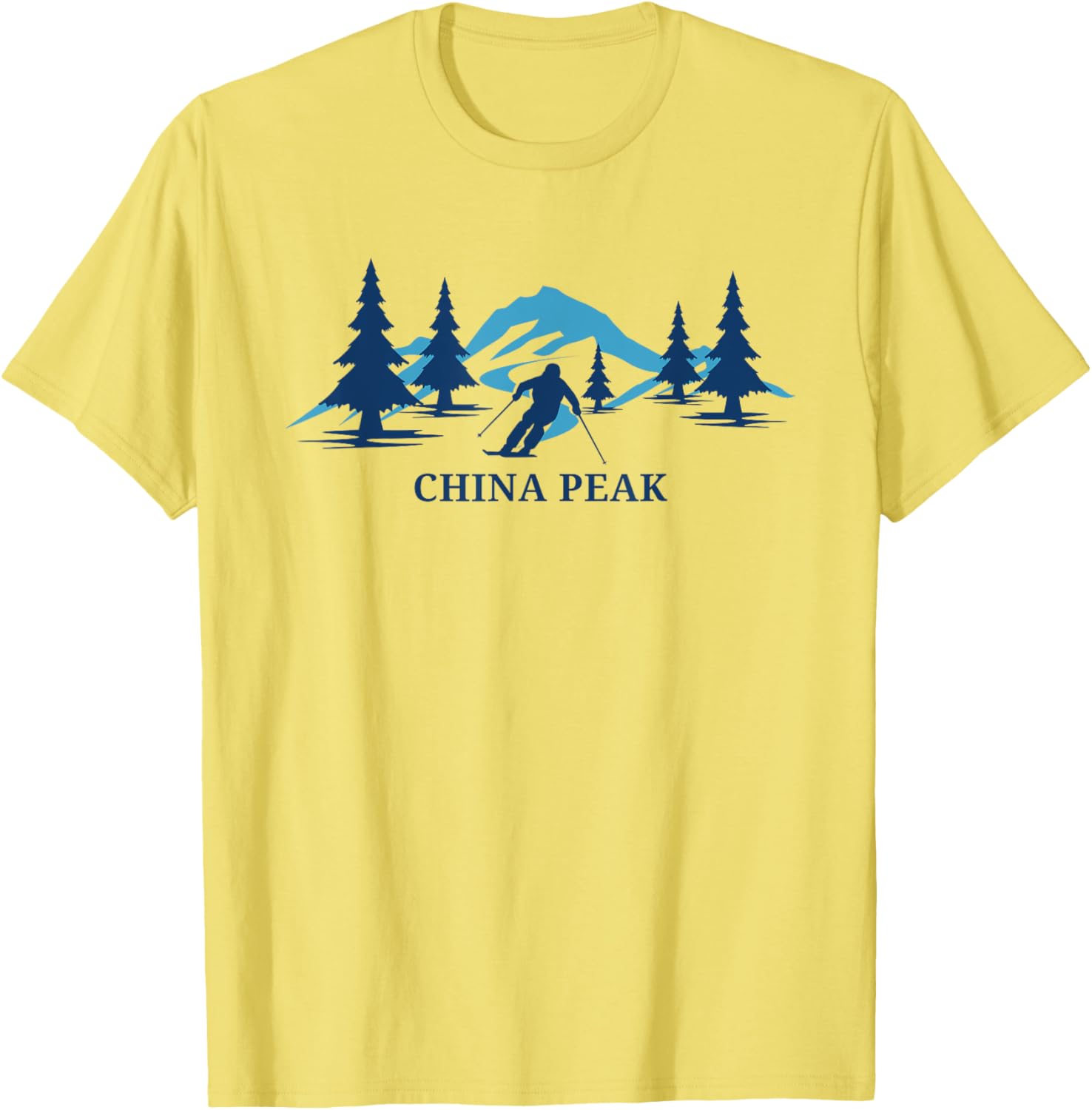 China Peak Ski Resort Skier T-Shirt for Passionate Ski Lovers - 5