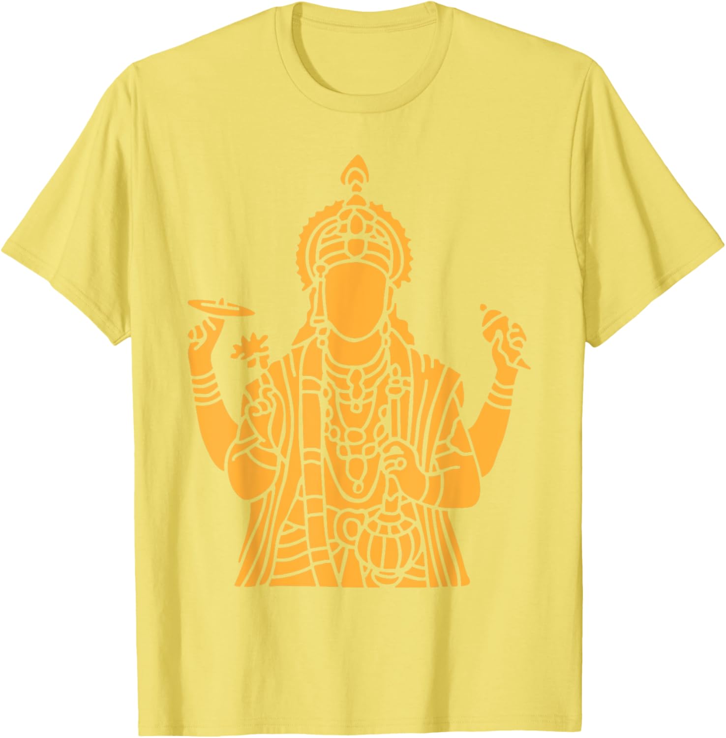 Vishnu Narayana Silhouette T-Shirt for Divine Pooja and Spiritual Wear - 17