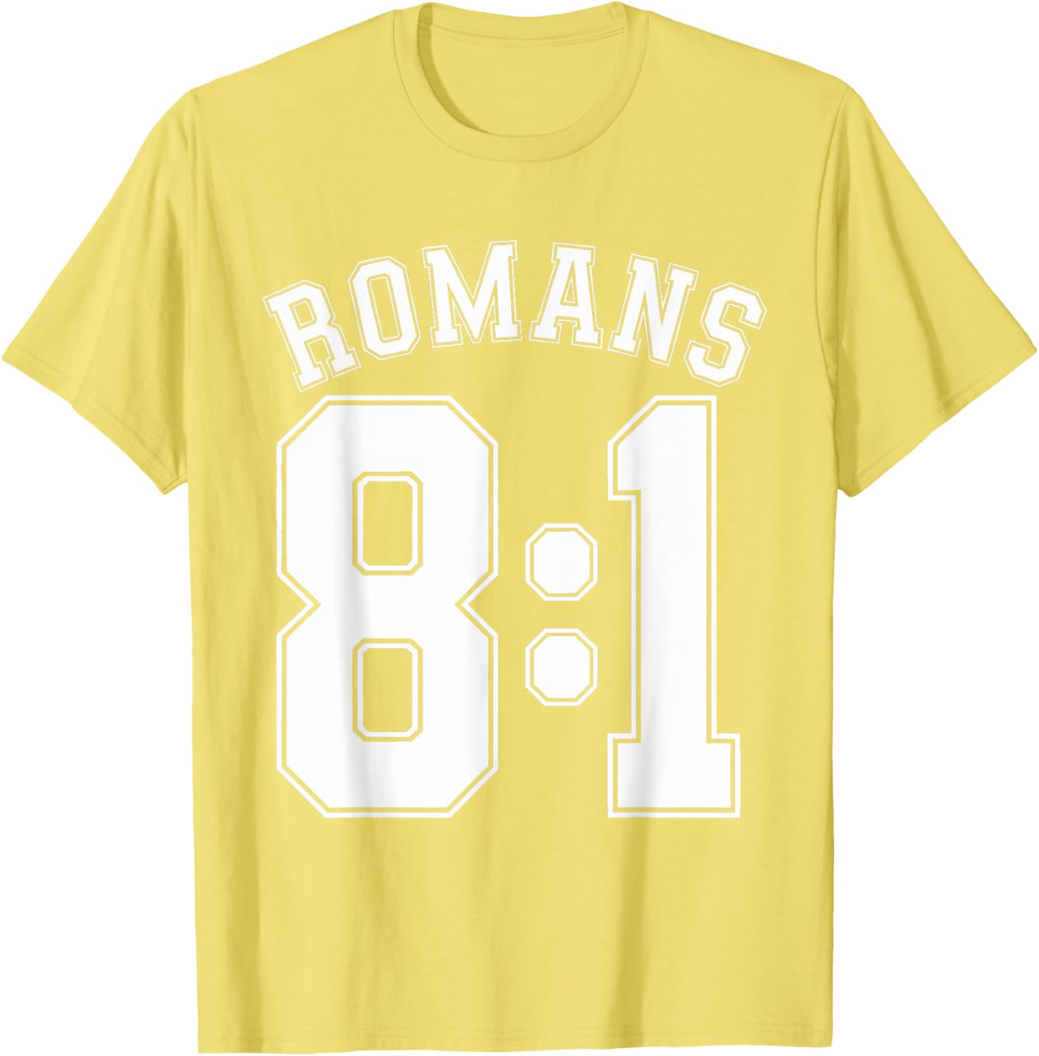 Romans 8:1 Sports Jersey T-Shirt for Christian Motivation and Faith - 11