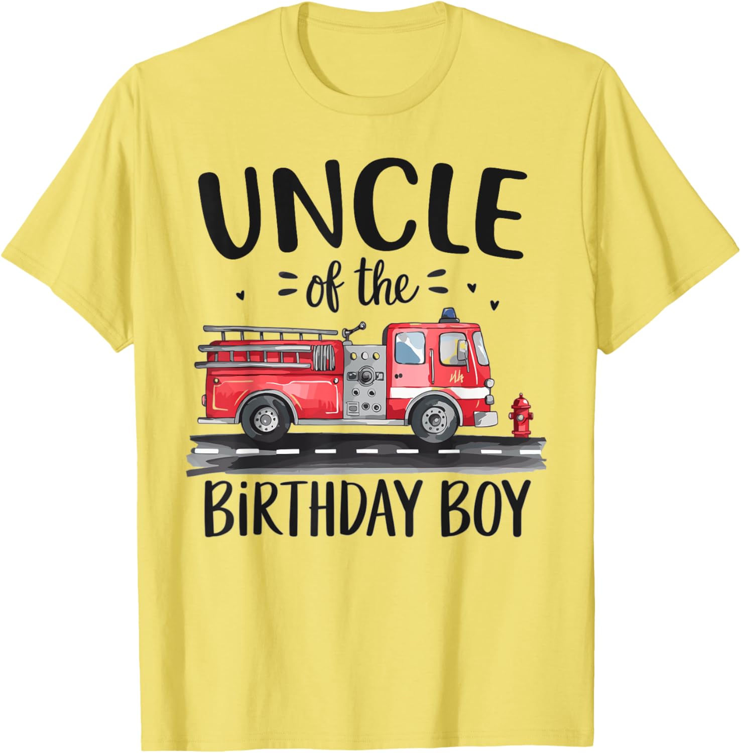 Uncle of the Birthday Boy Fire Truck T-Shirt for Proud Tio Caregivers - 4
