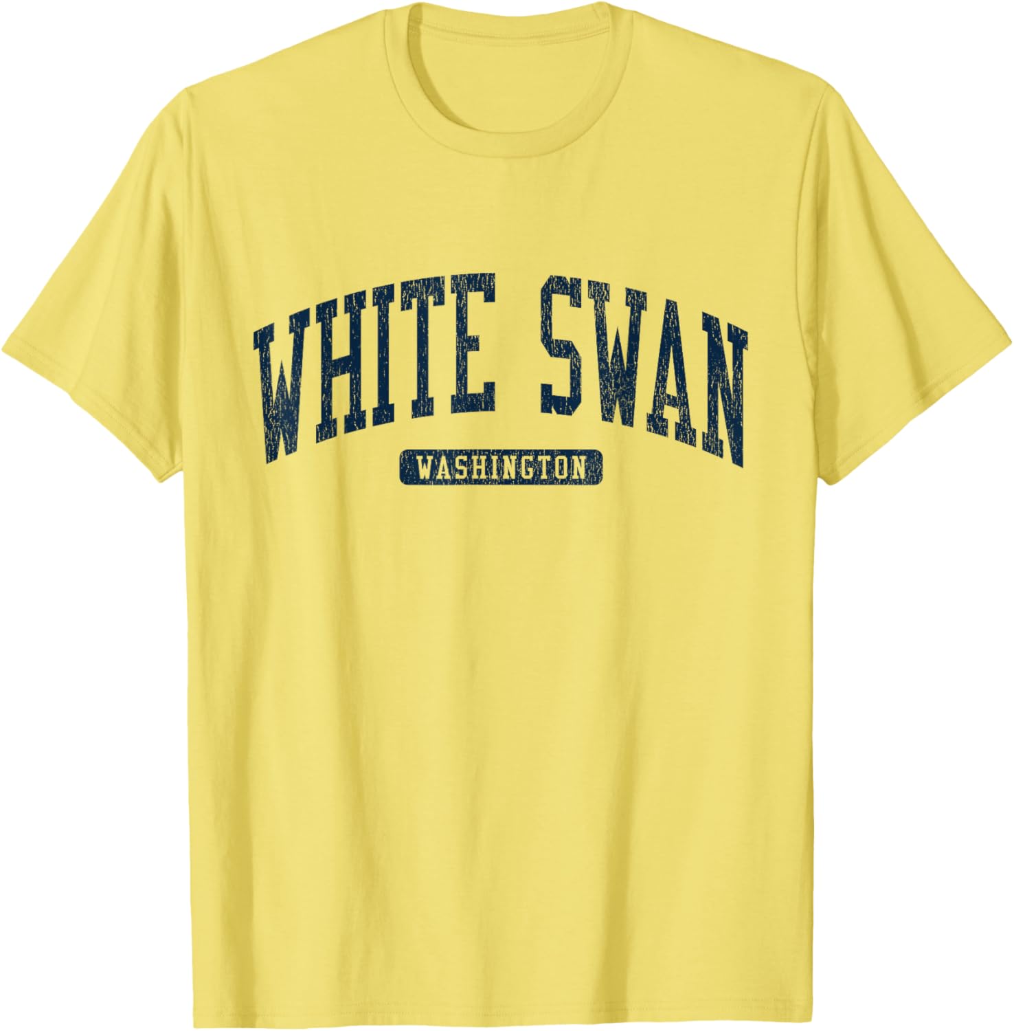 White Swan College University Style Blue T-Shirt for Washington WA Fans - 4
