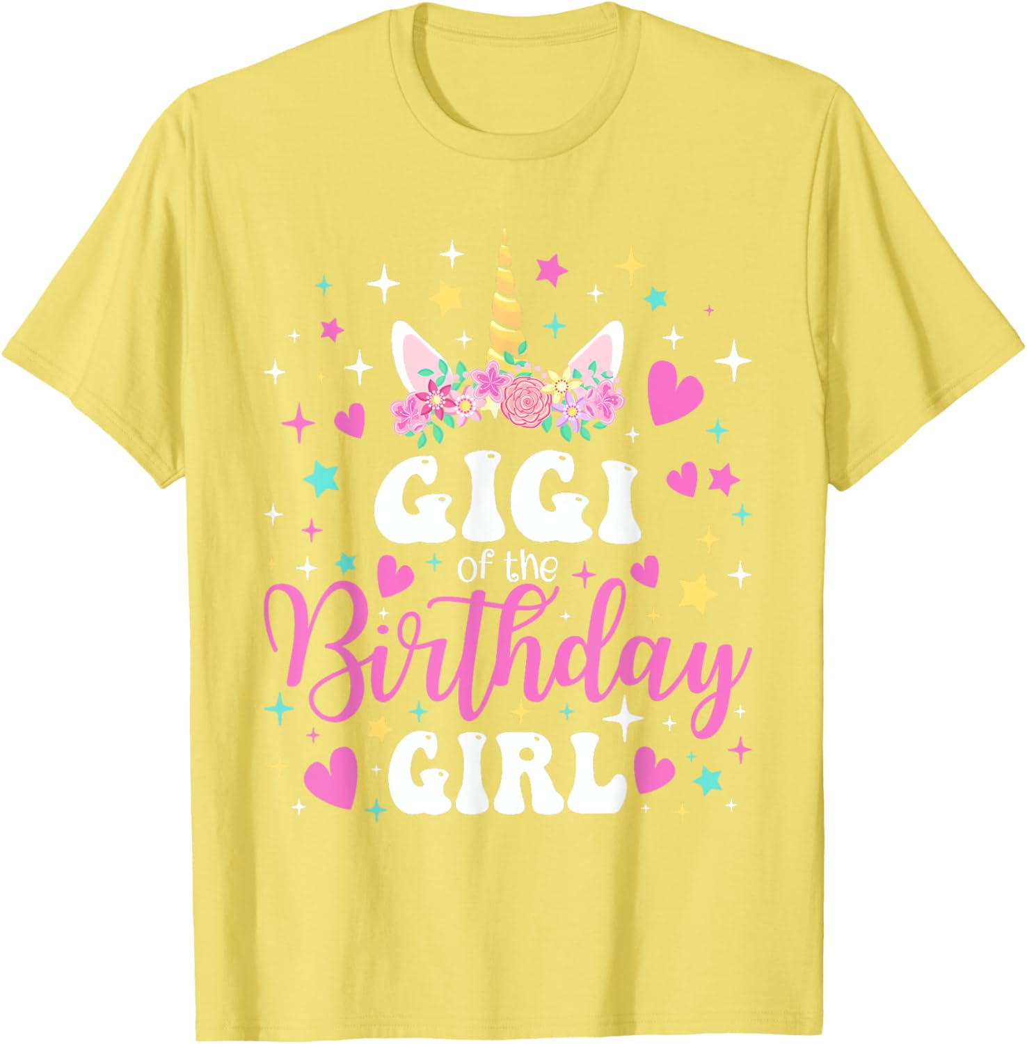 Unicorn Gigi Birthday Girl Family Matching Party Tee for Kids and Adults - 4
