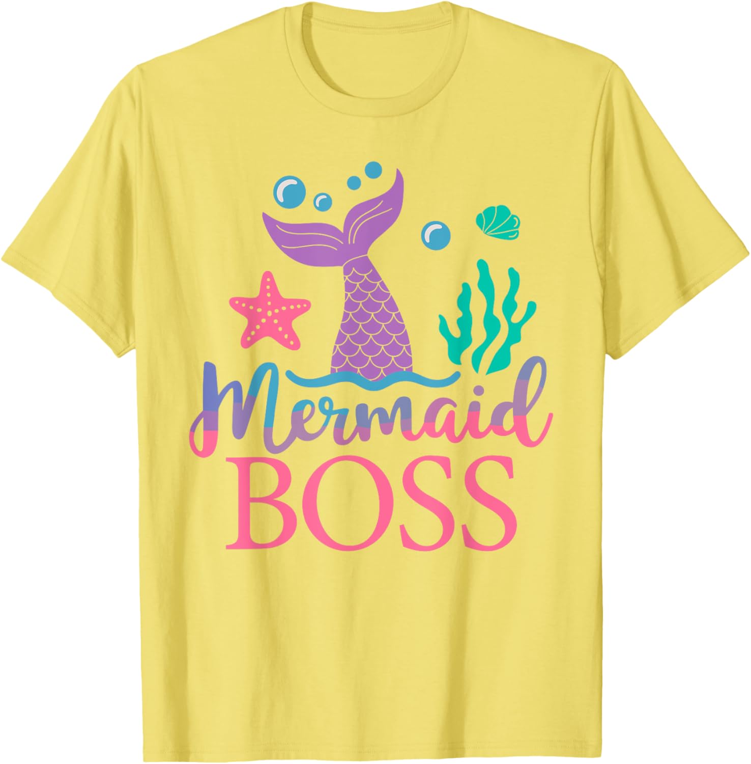 Boss of The Birthday Mermaid Family Matching T-Shirt for Party Fun - 3