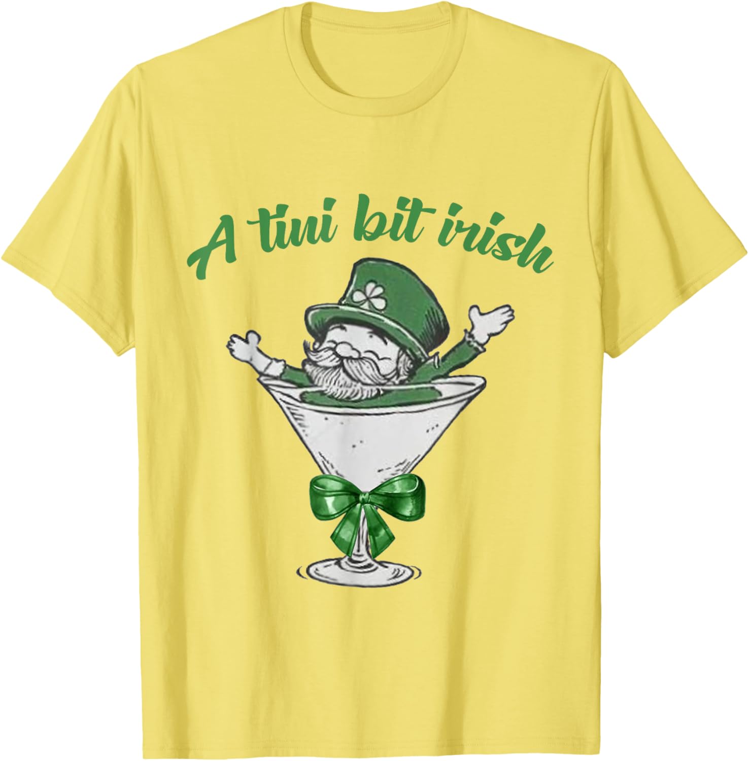 A Tini Bit Irish Leprechaun Martini St Patrick's Day T-Shirt - 13