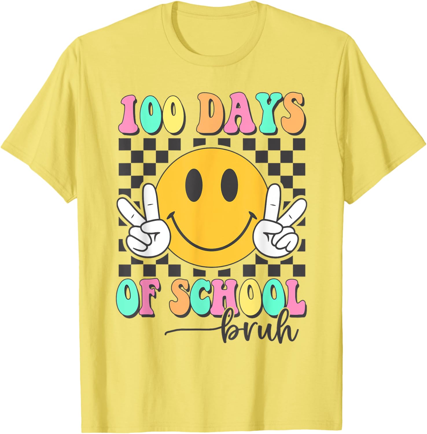 Bruh 100 Days of School T-Shirt for Boys and Girls Fun Celebration Wear - 2