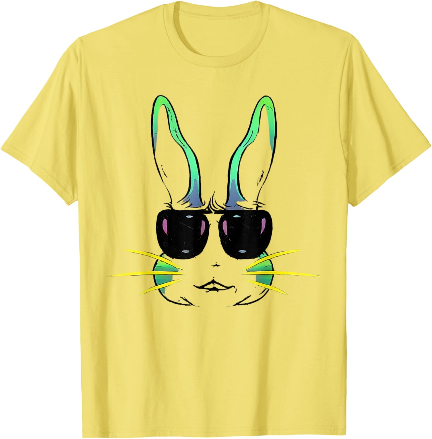 Cool Bunny Face Sunglasses T-Shirt for Fun Easter Celebrations - 16