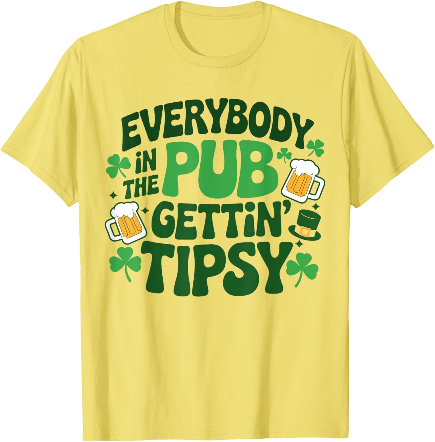 Tipsy Everyone in the Pub St Patrick's Day T-Shirt for Fun Celebrations - 3