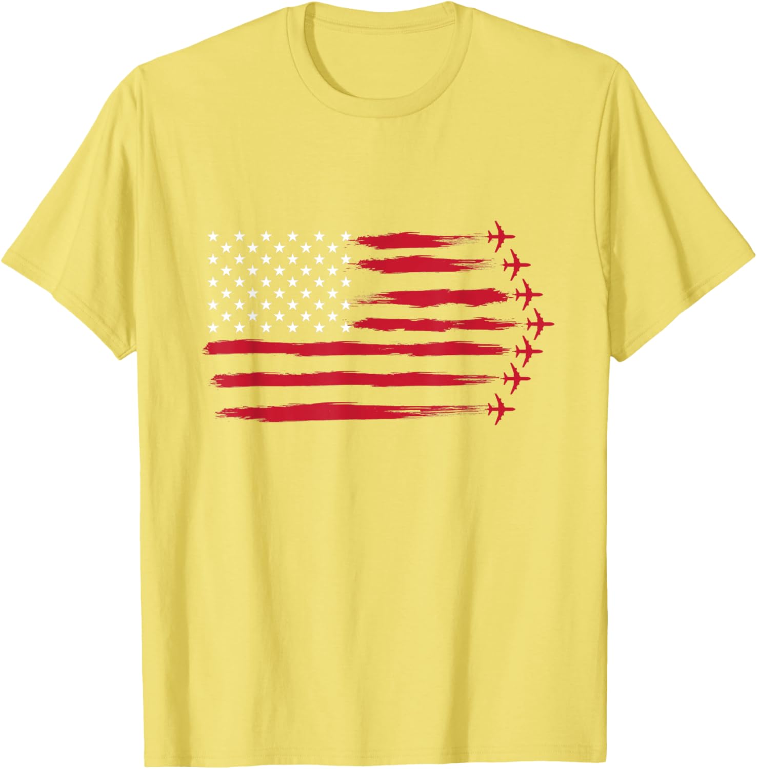 US Flag Airplanes T-Shirt for Airline Pilots and Aviation Lovers - 1