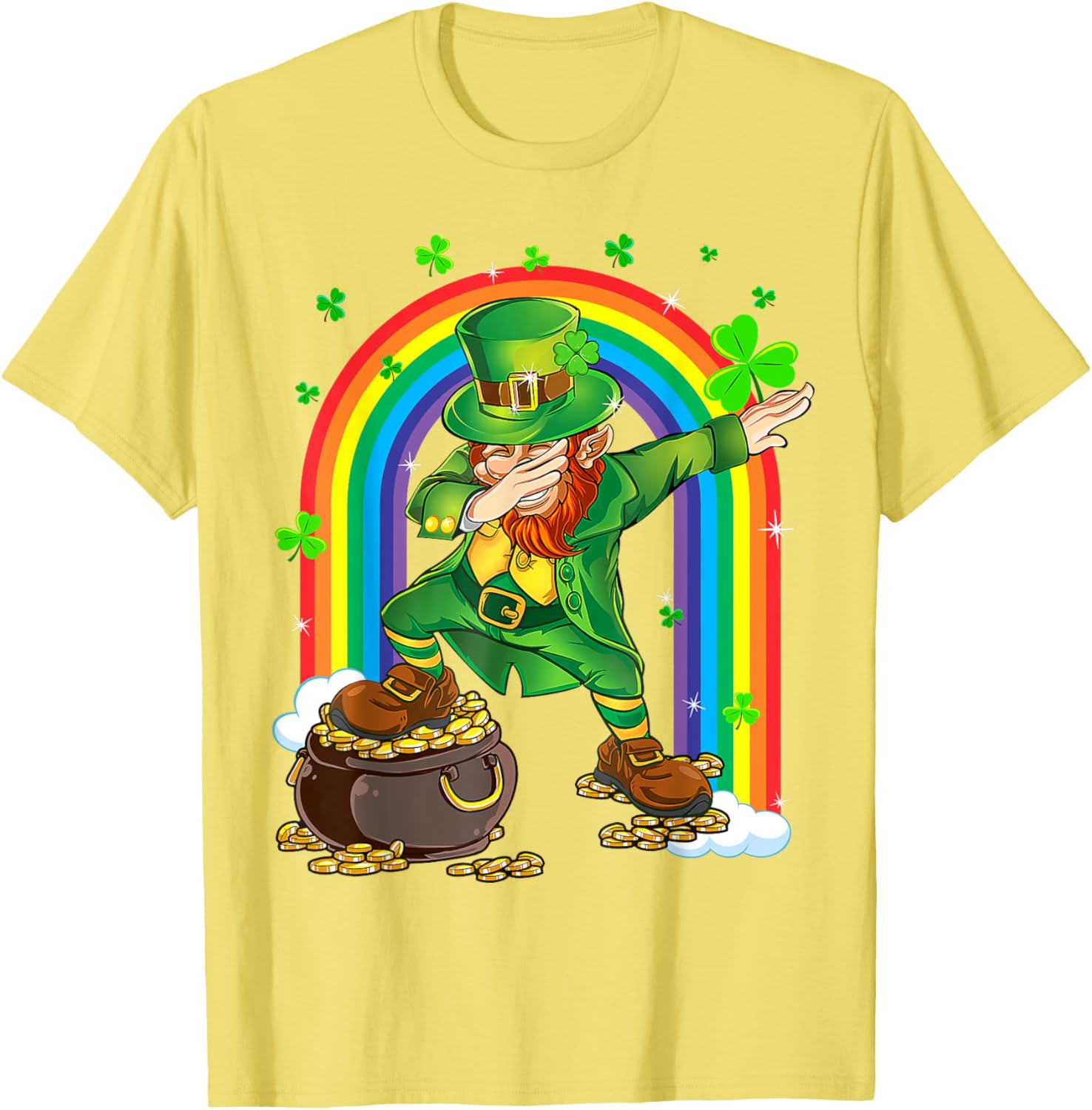 Cool 2025 St Patrick's Day Dabbing Leprechaun T-Shirt for Kids and Adults - 24