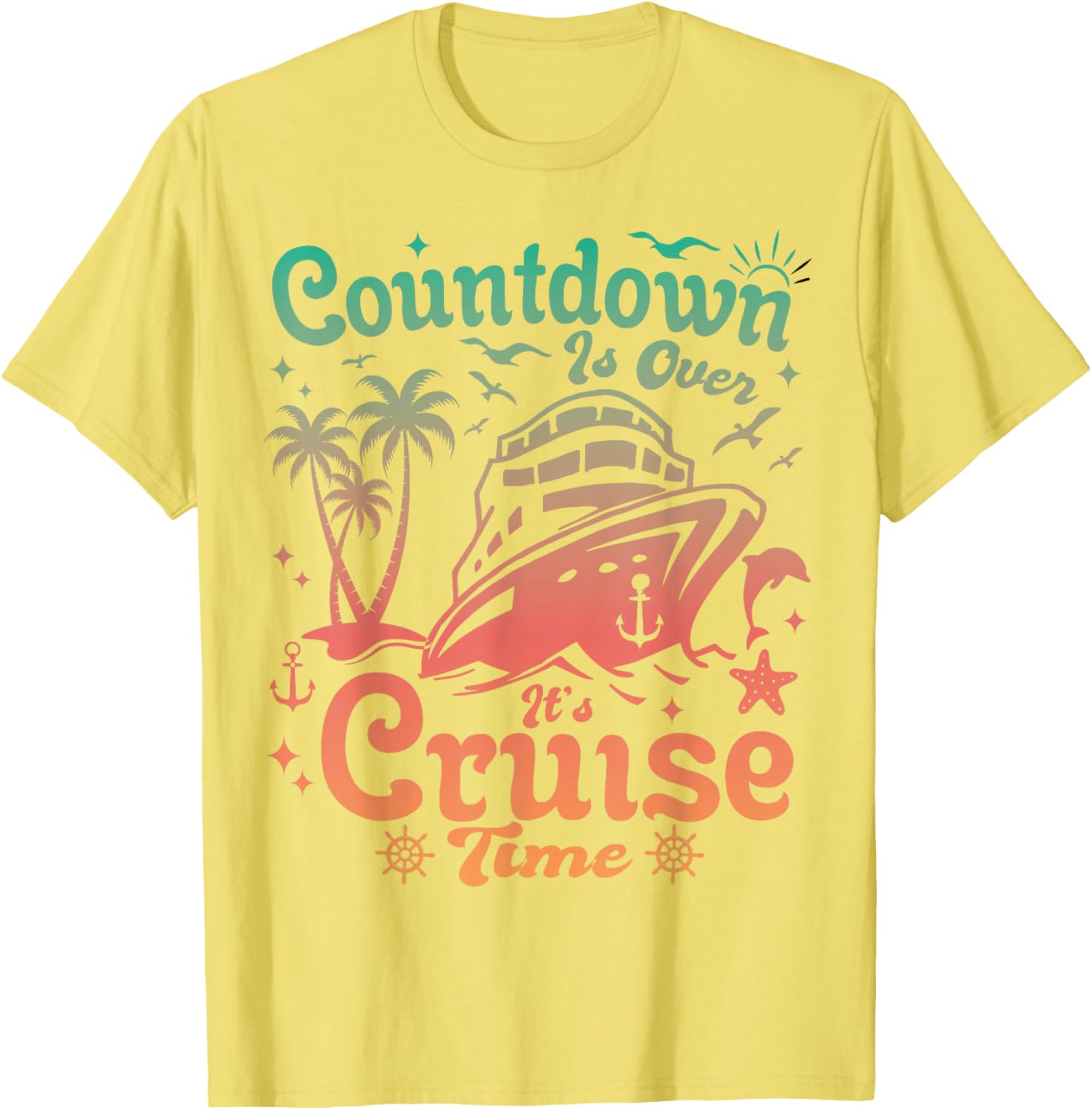Countdown Is Over It's Cruise Time Family Vacation T-Shirt for Fun Trips - 3