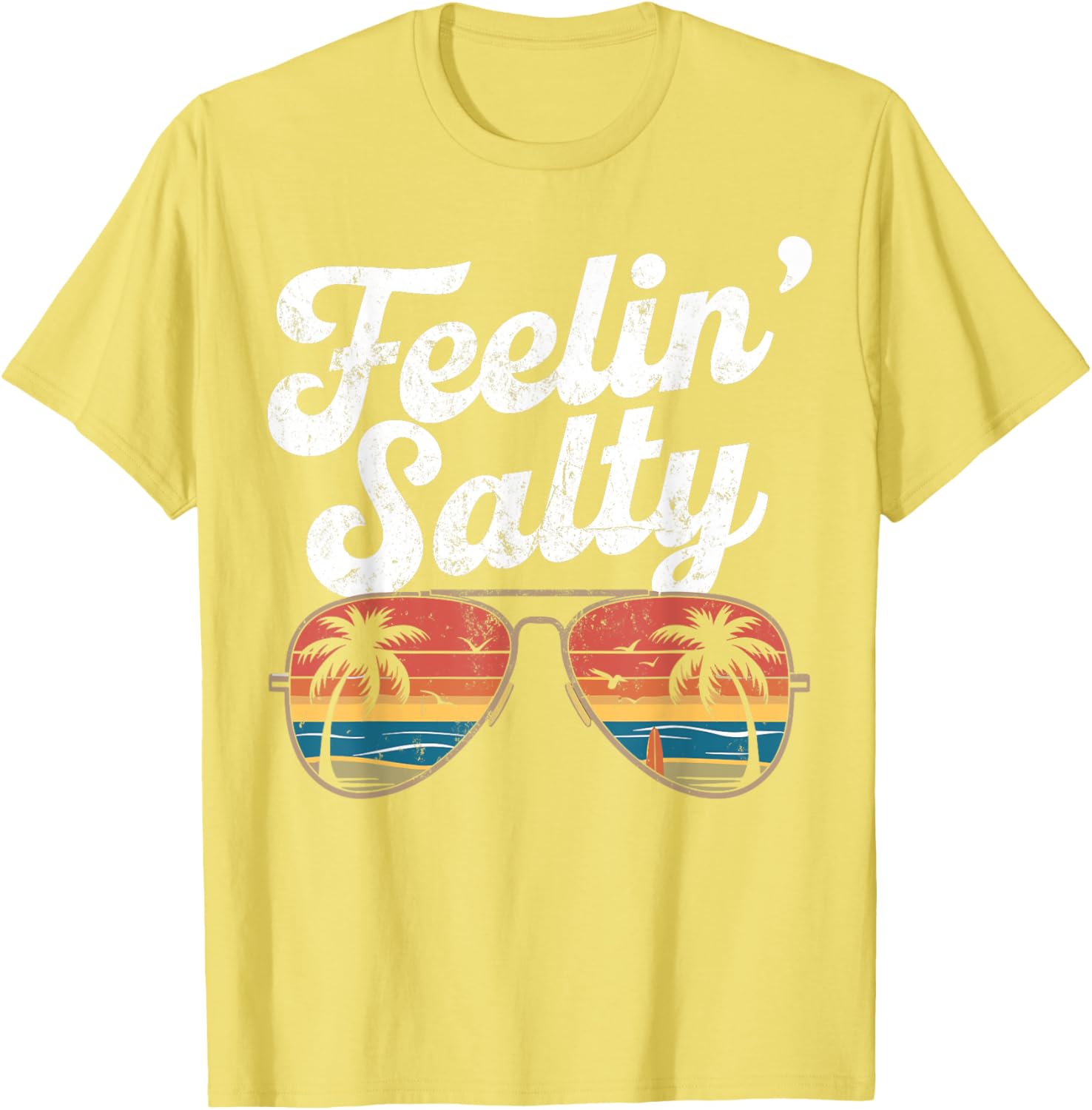 Funny Feelin Salty Vintage 70's Retro Beach Summer Vacation T-Shirt - 21