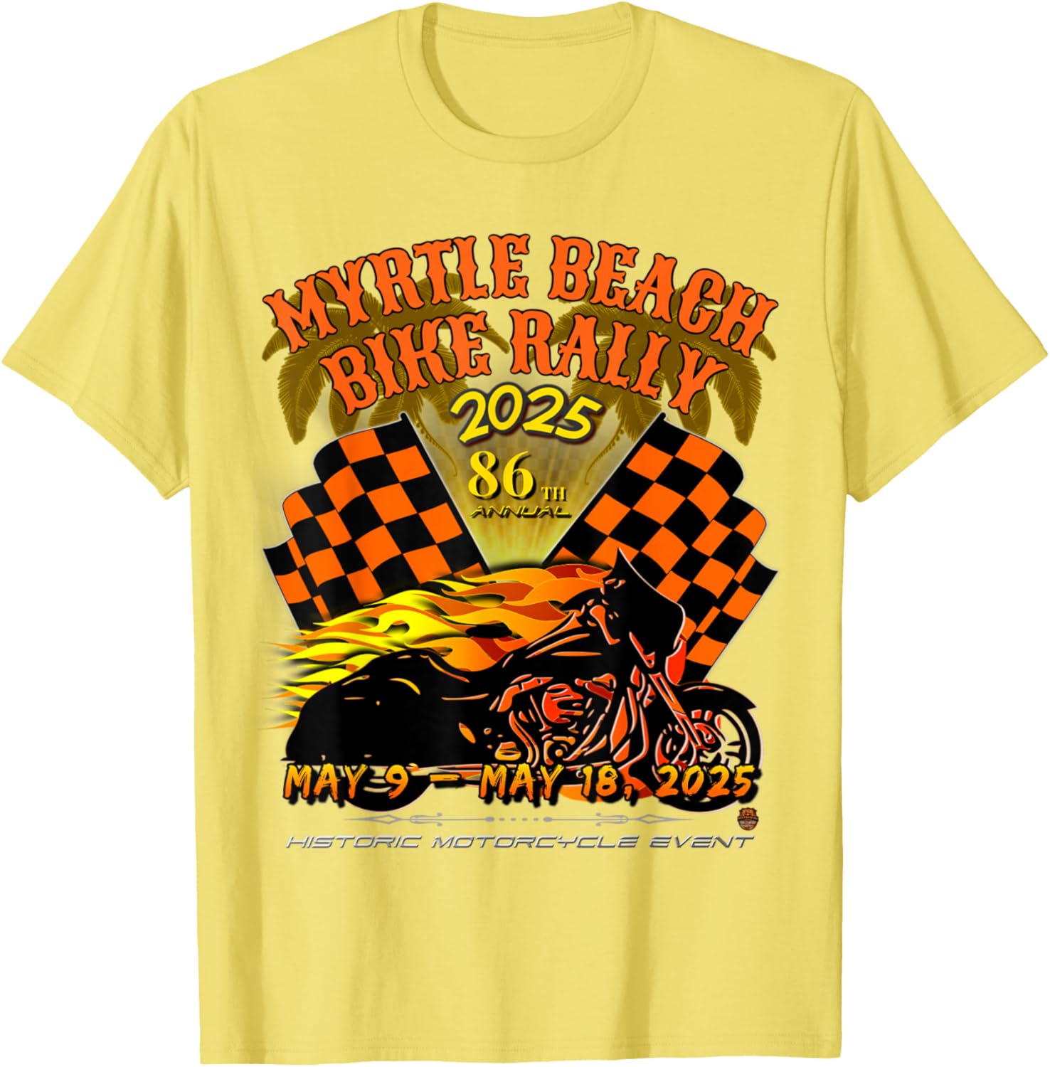 2025 Myrtle Beach Bike Rally Vintage Art T-Shirt for Classic Riders - 2