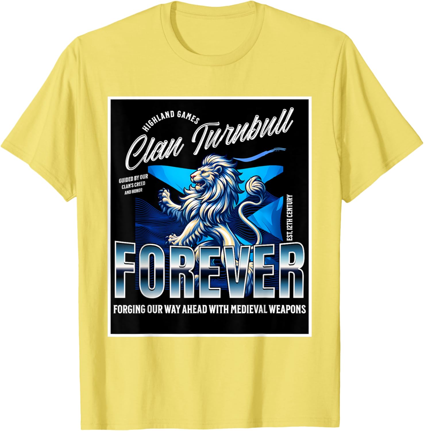 Clan Turnbull Strength and Honor Lion Roots T-Shirt for Family Pride - 14