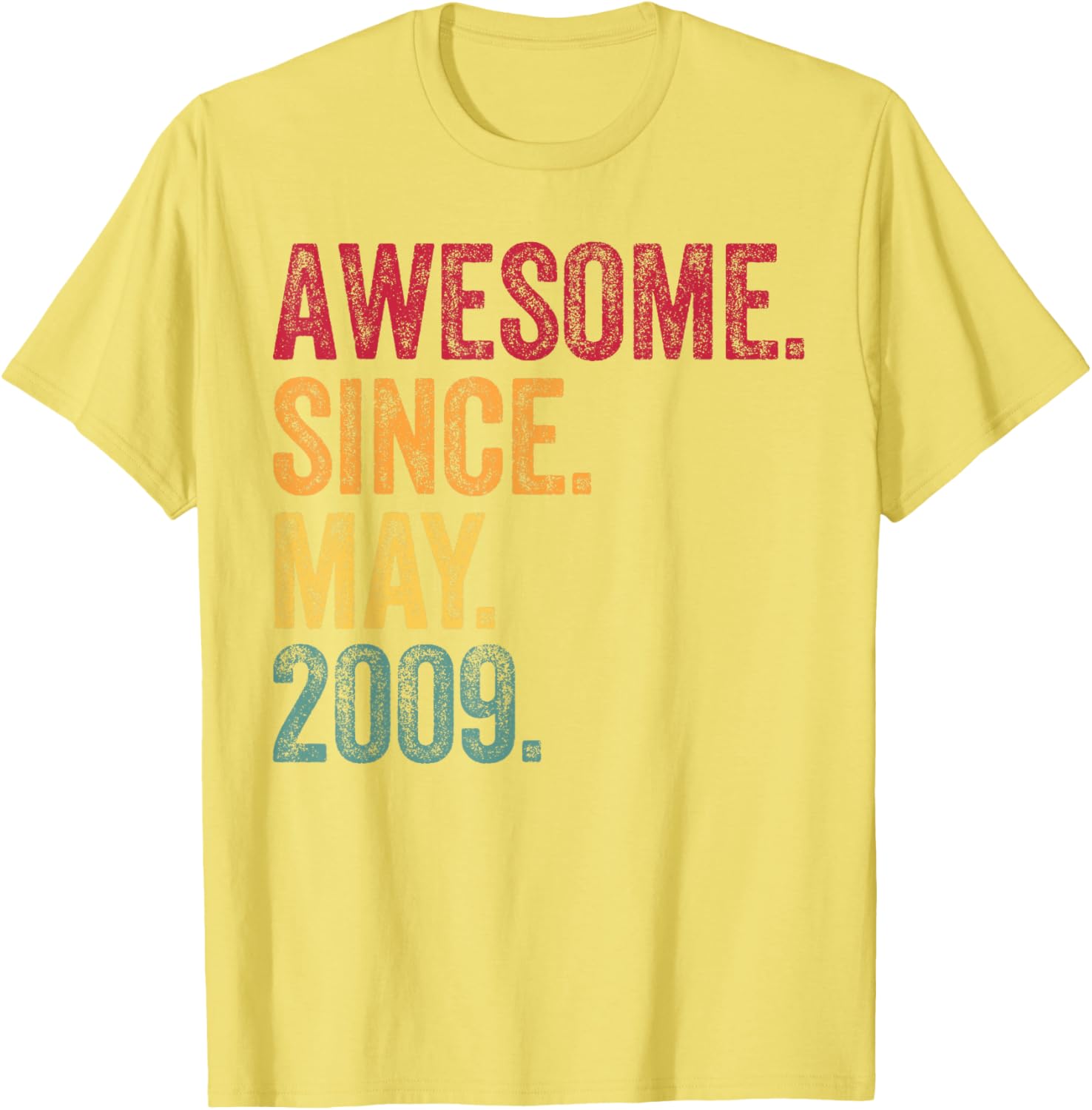 Vintage 16th Birthday T-Shirt Awesome Since May 2009 Gift Idea - 6
