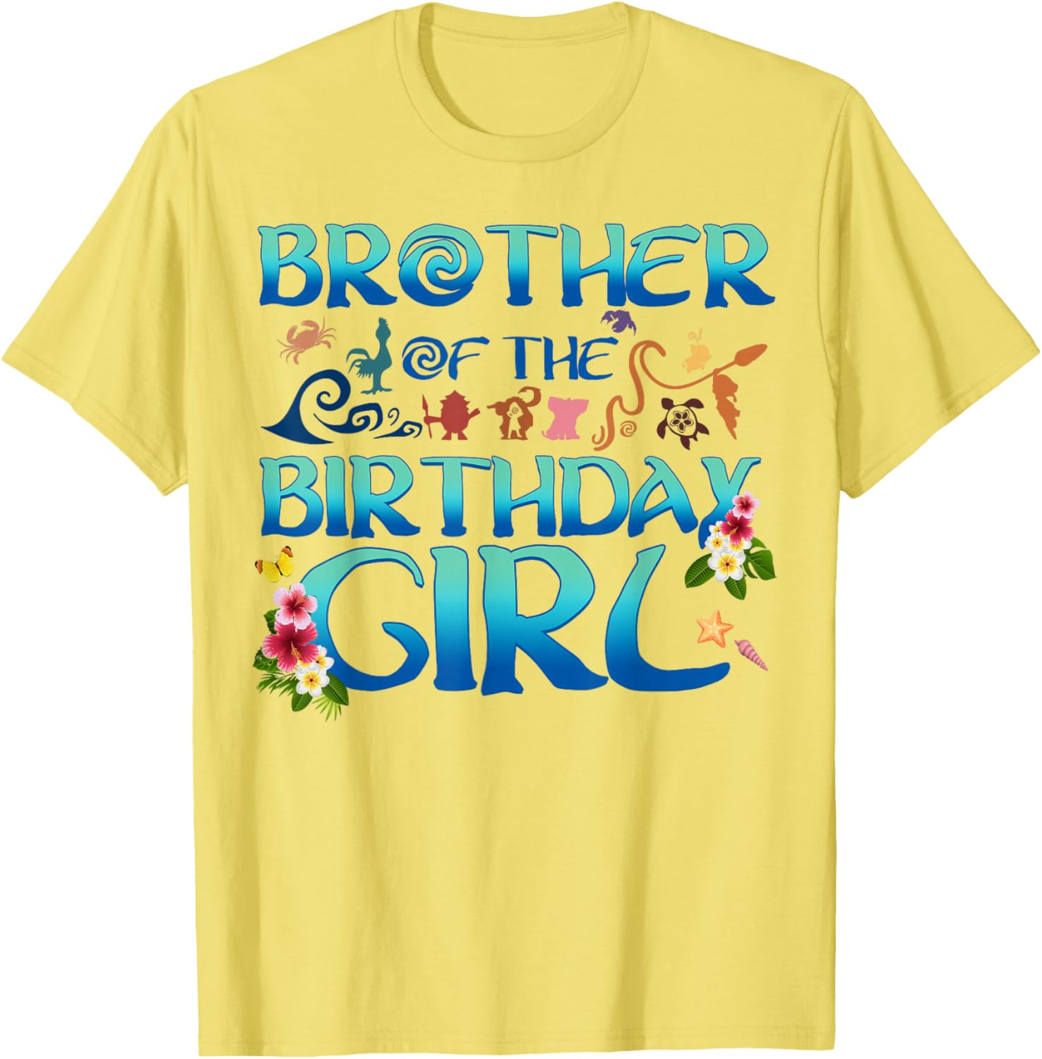 Brother of the Birthday Girl Cute Oceania Adventure Family T-Shirt - 9