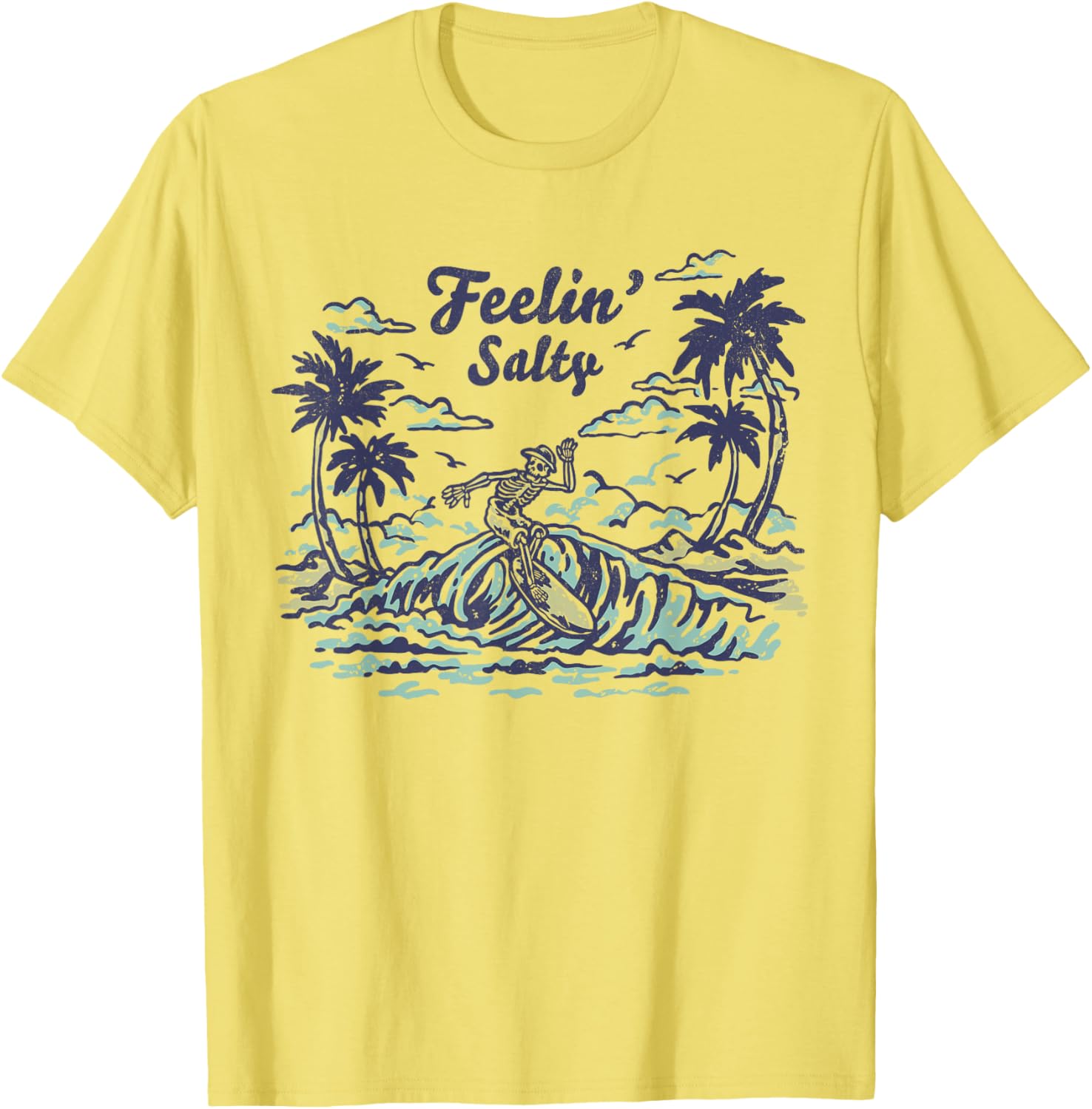 Vintage Wave Retro T-Shirt Feelin' Salty Summer Beach for Men & Women - 4
